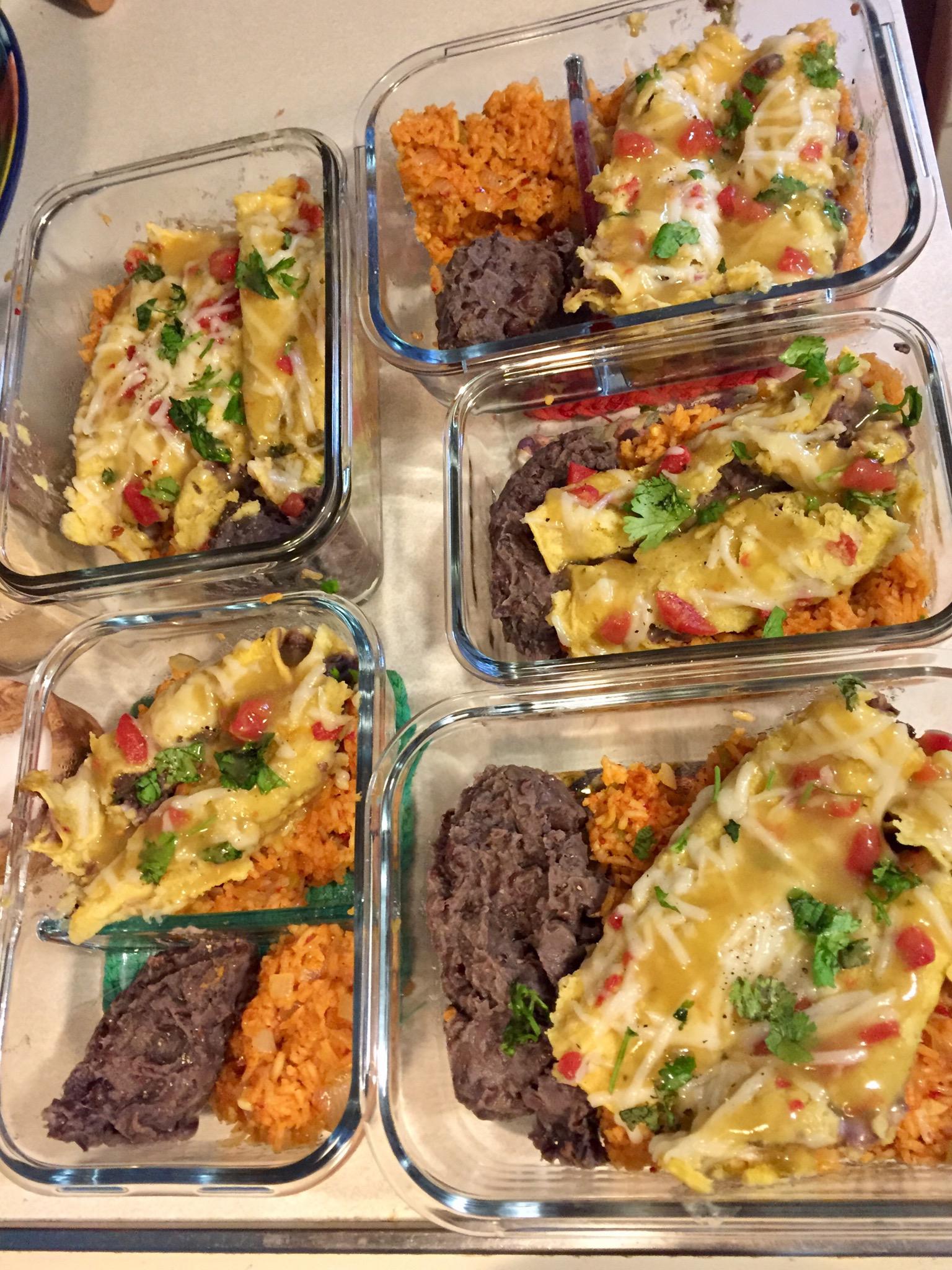 Enchiladas with refried black beans and rice vegan and from scratch