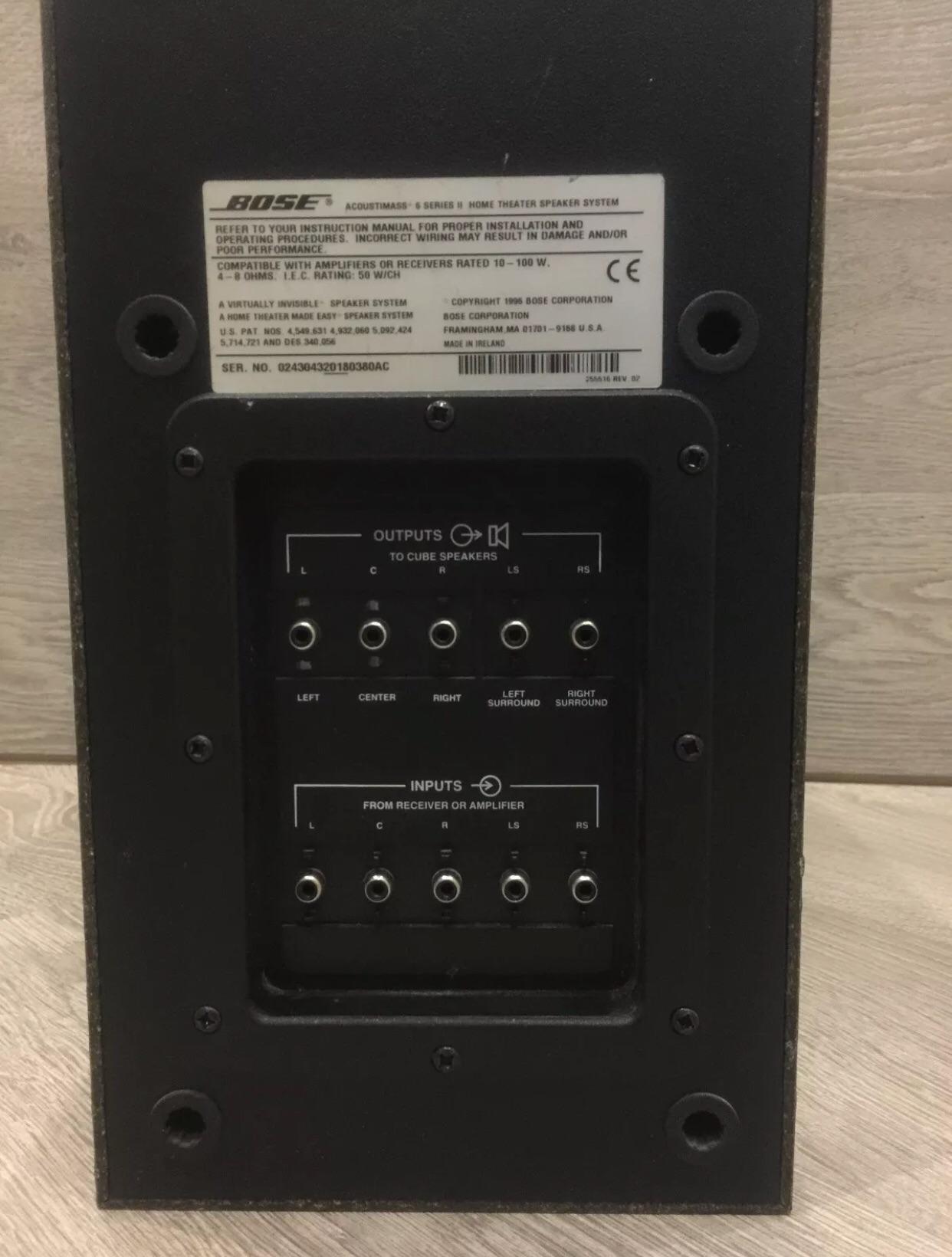 How can the Bose Acoustimass 6 be 5.1 when the subwoofer output of most