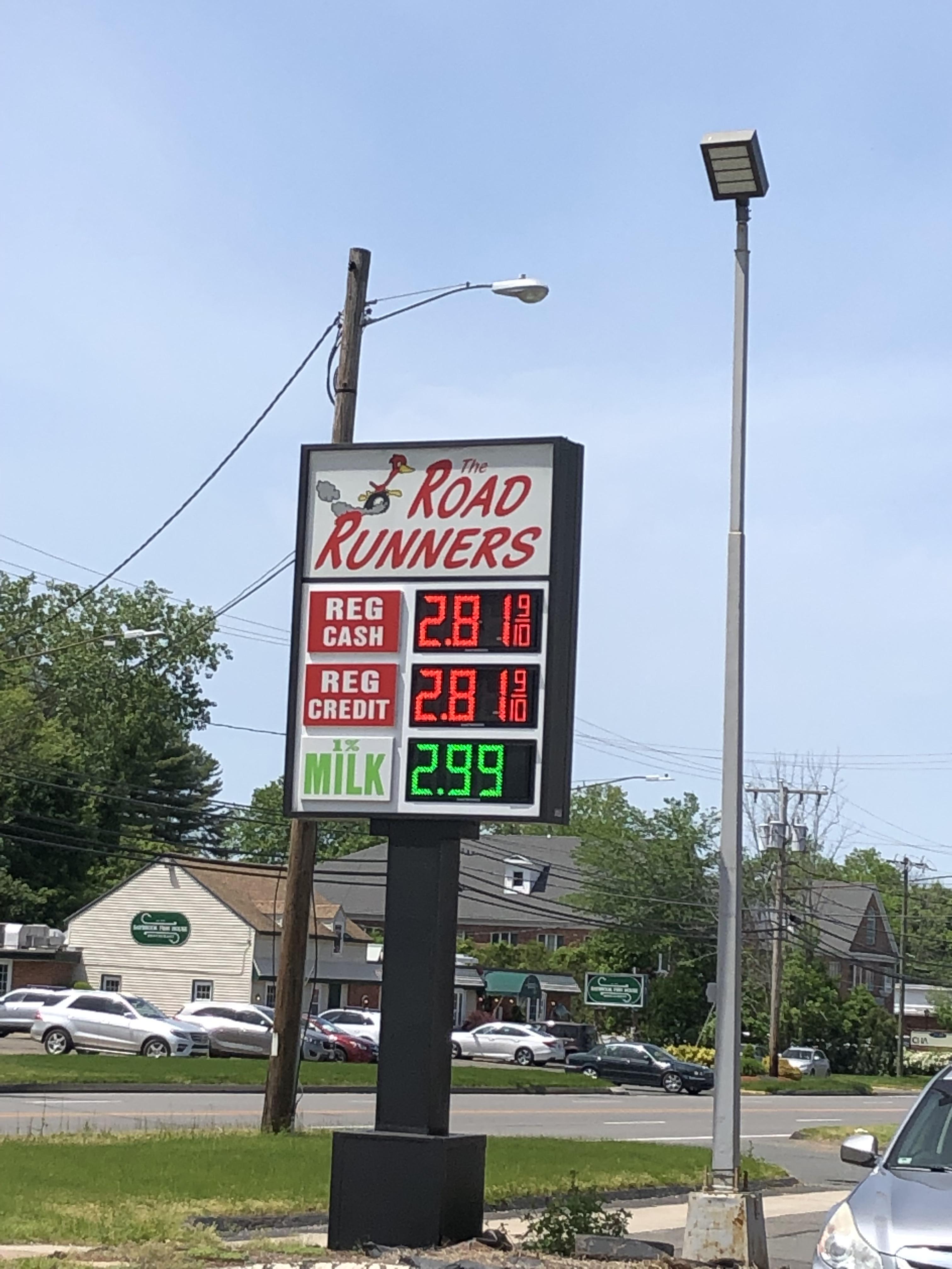 Milk price on gas station sign near me r/mildlyinteresting