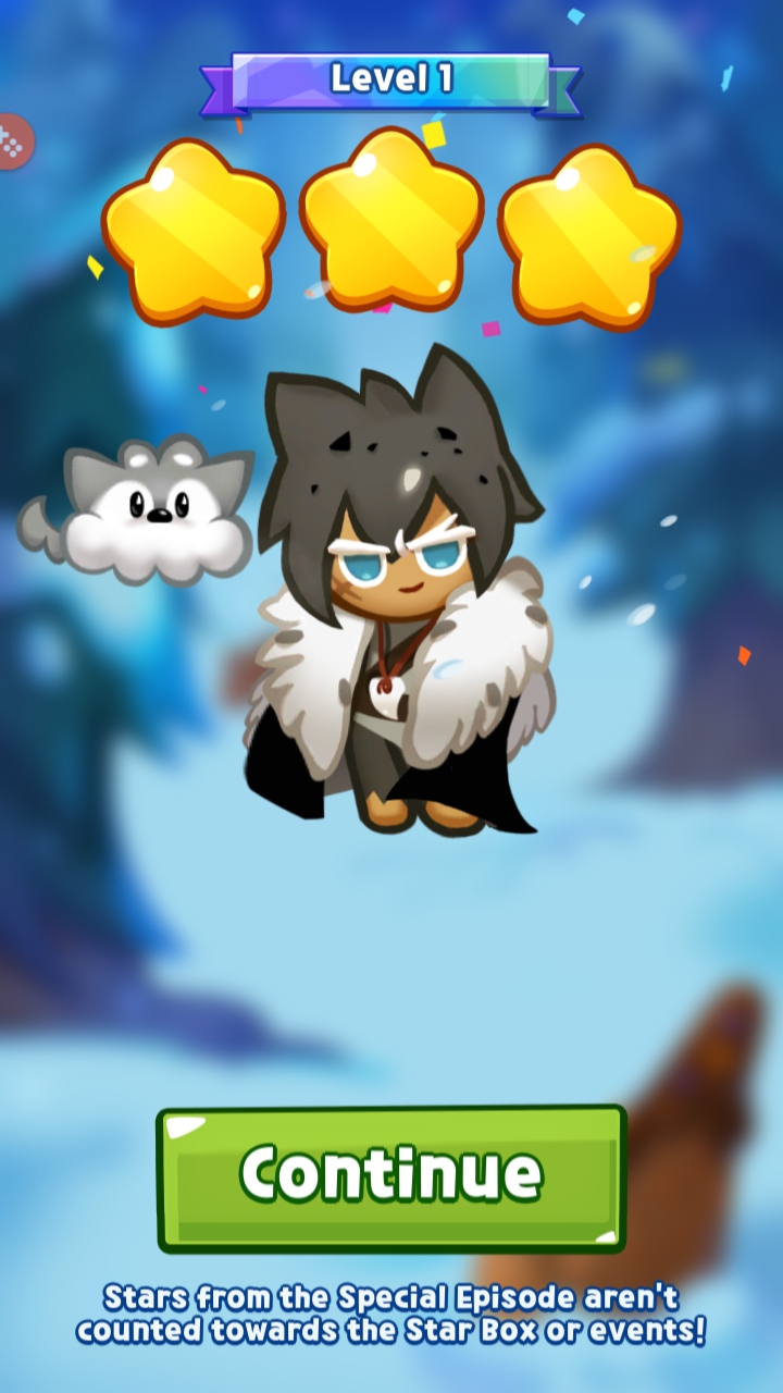 Here's a rare image of werewolf cookie smiling, now enjoy your day