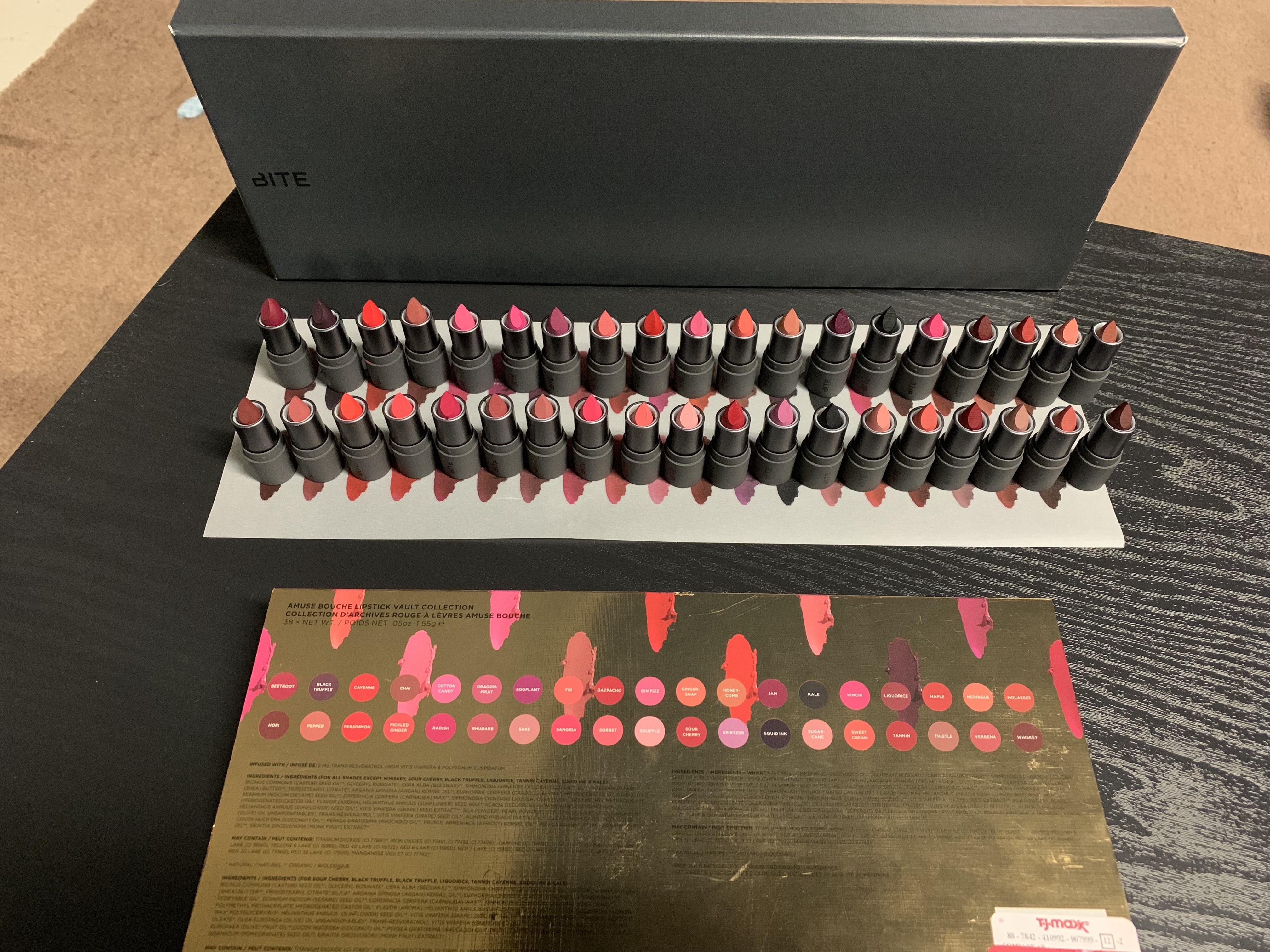 Found the Bite Beauty Amuse Bouche lipstick vault collection at tj maxx