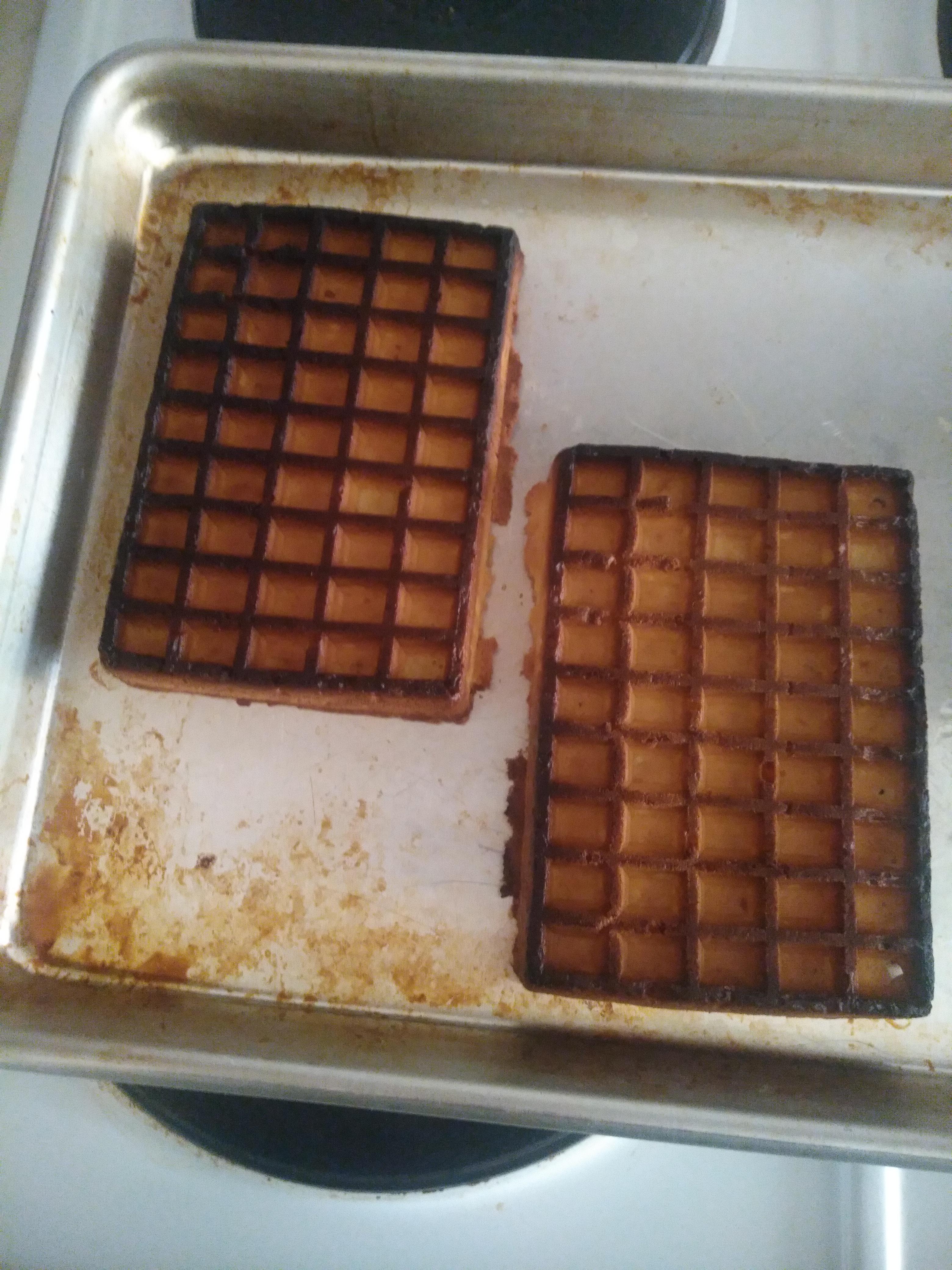 Waffles with a Light Burn. r/shittyfoodporn