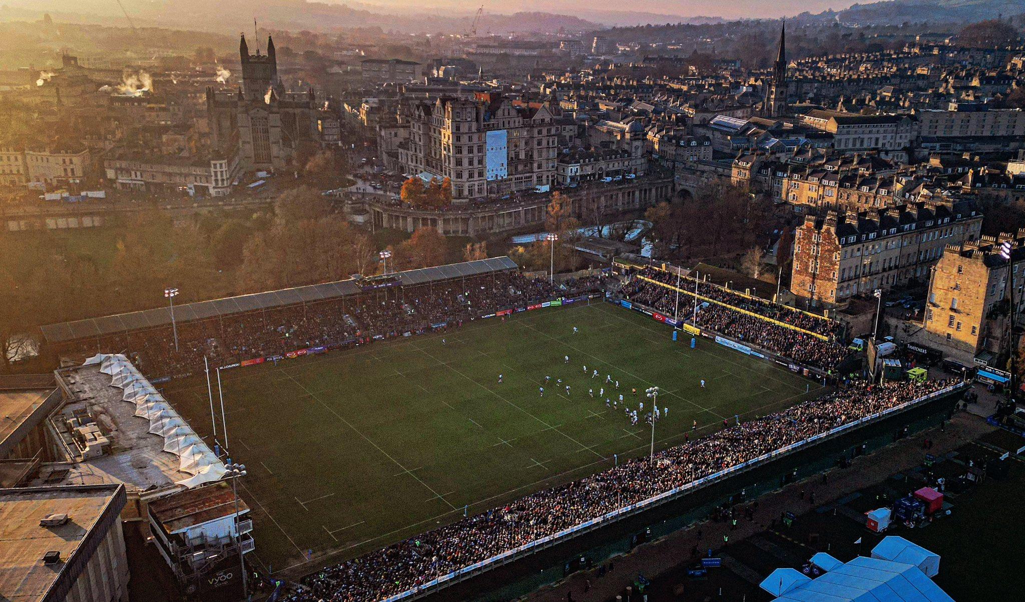 Great pic of the Rec during the Bath v Exeter game (Credit WaveyDavyPA