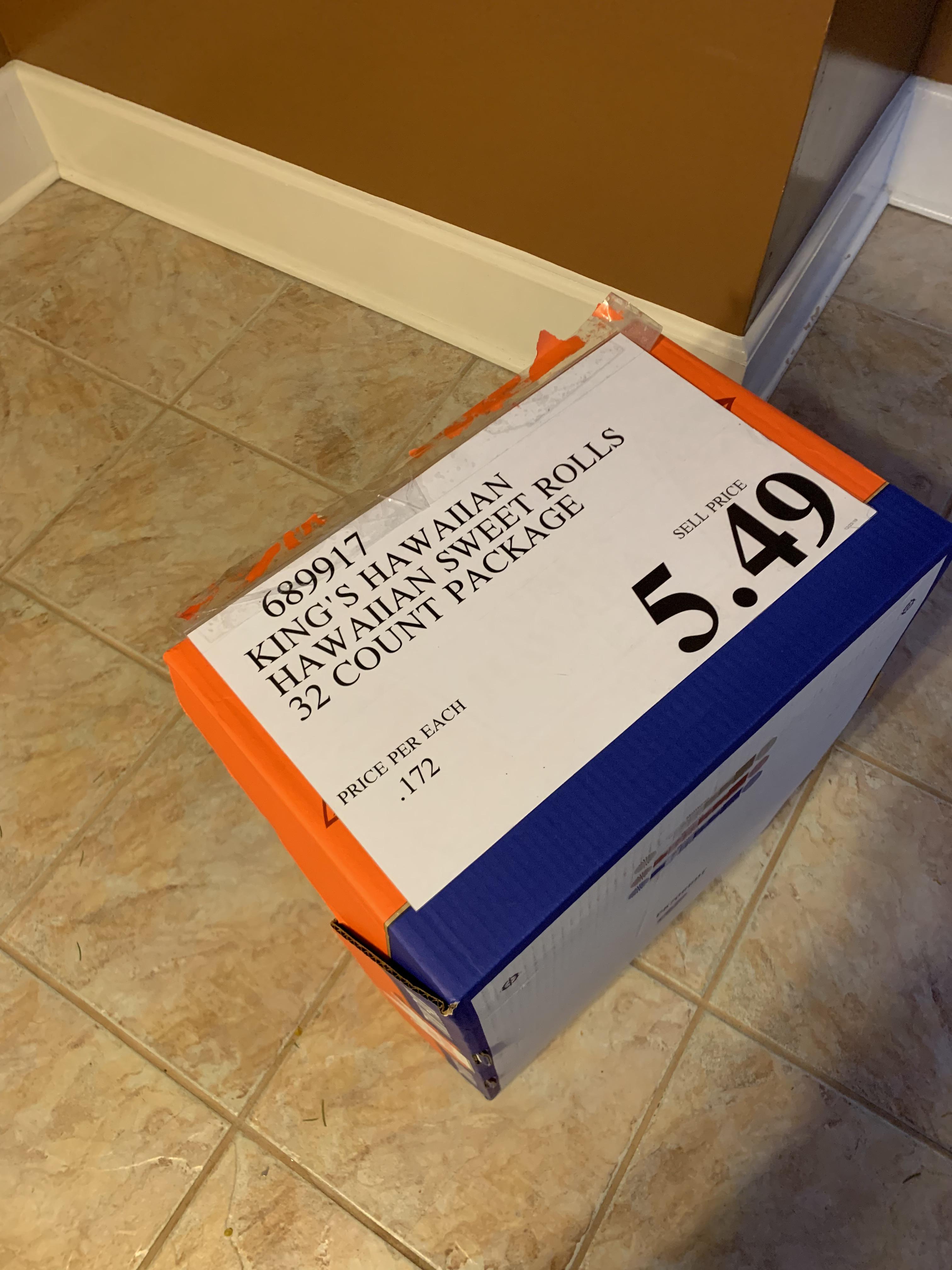 Accidentally stole the price tag for the Kings Hawaiian Rolls. Box was