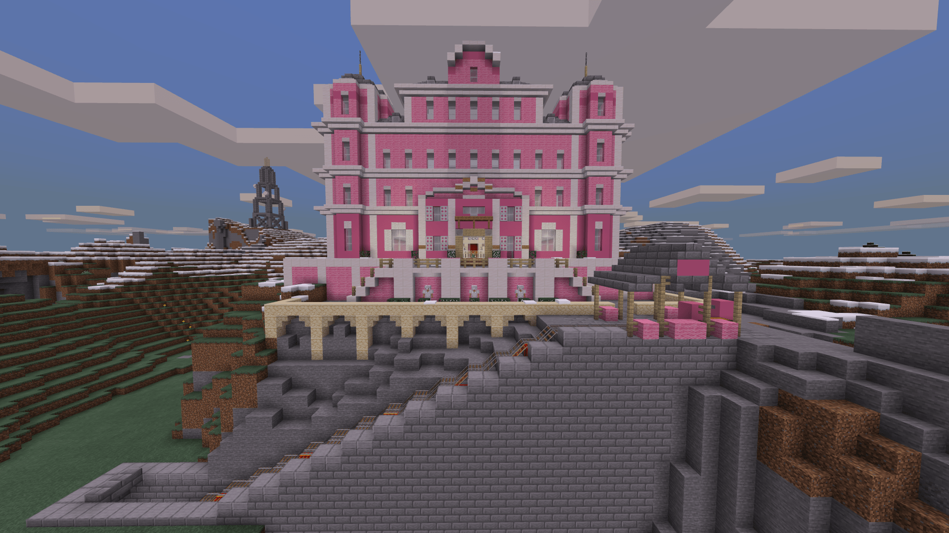 The Grand Budapest Hotel In Minecraft ( ignore the radio tower ) r