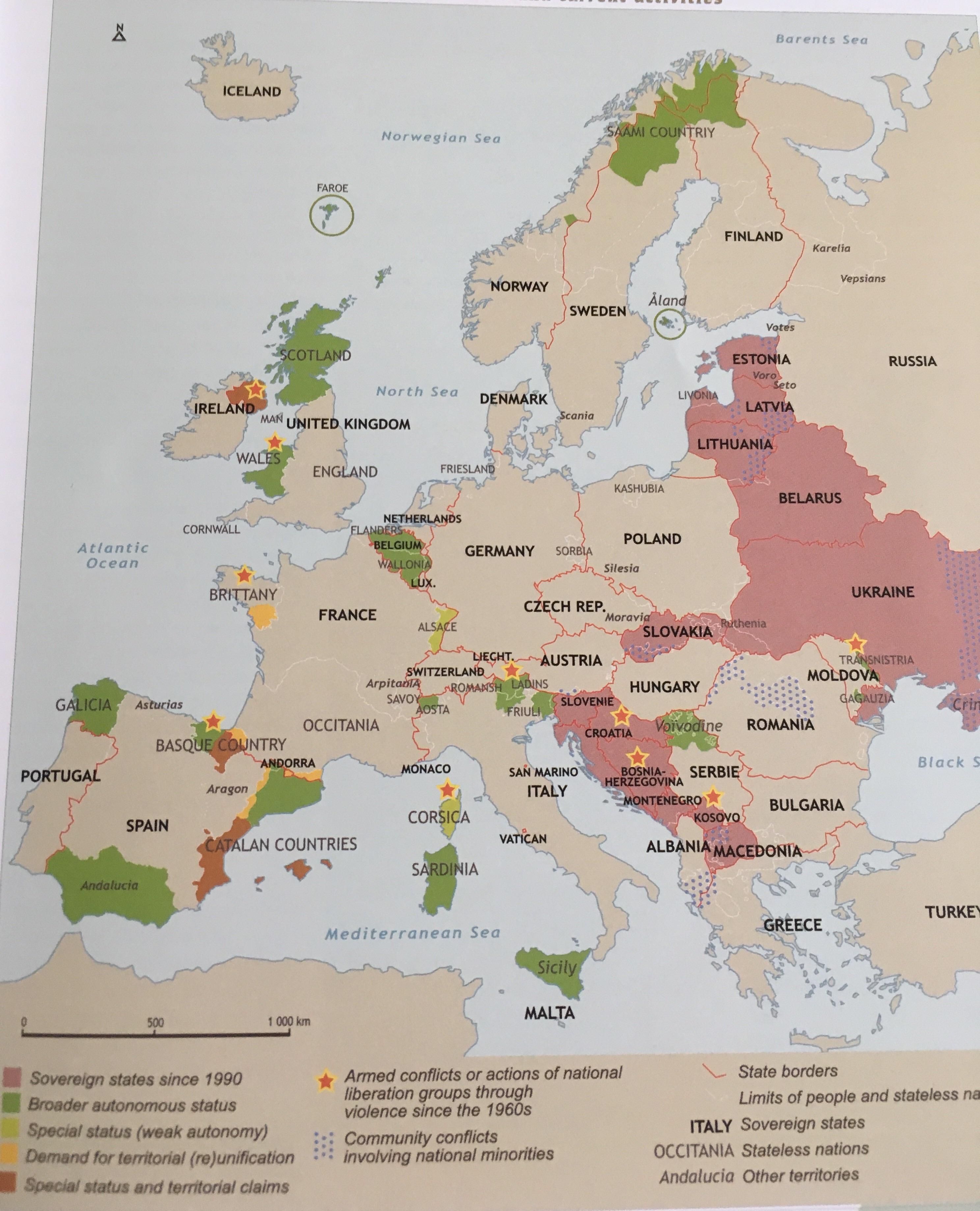 Independence Day Map Europe 'Europe, waves of independence since the 1990s and current activities