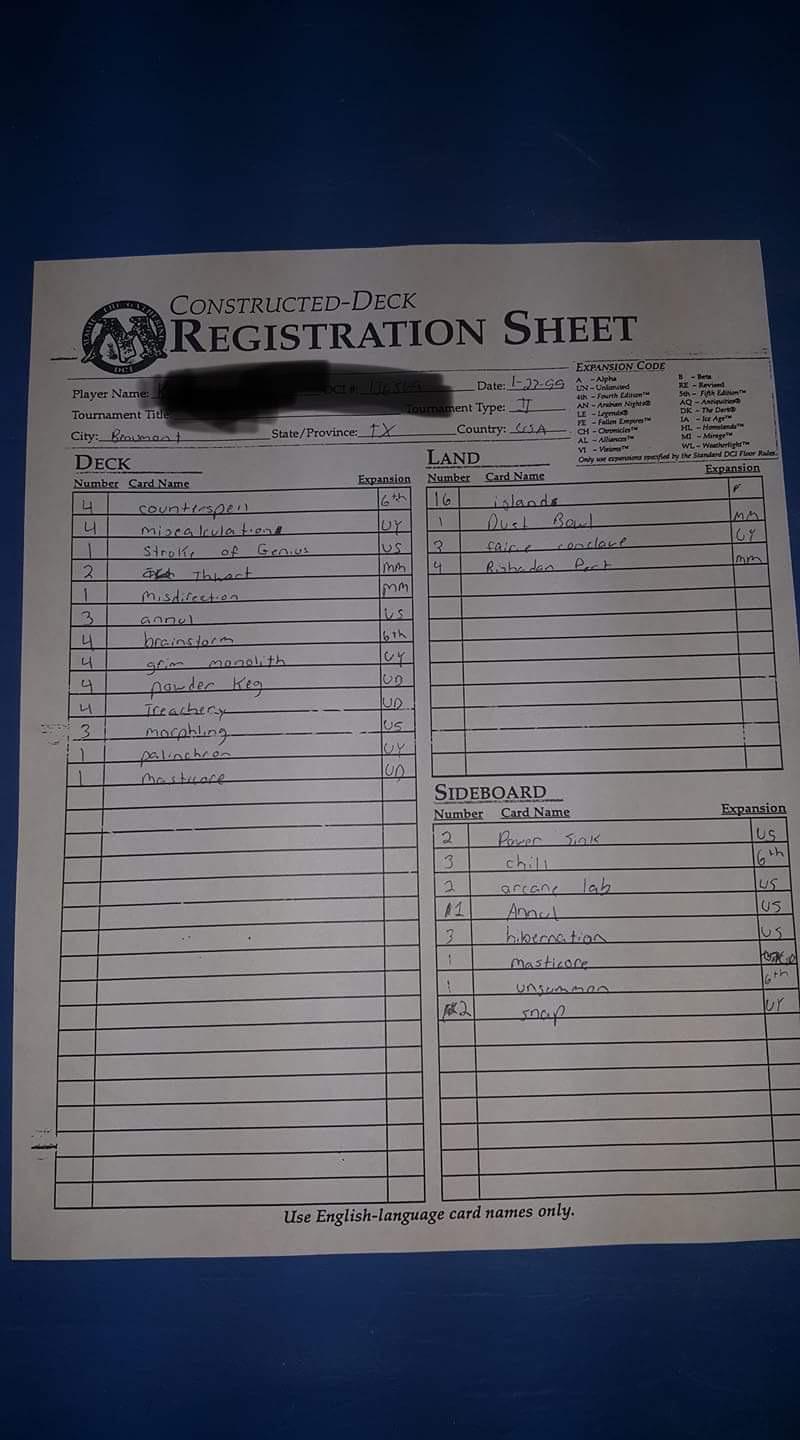 My LGS was cleaning their storage room and found a deck registration