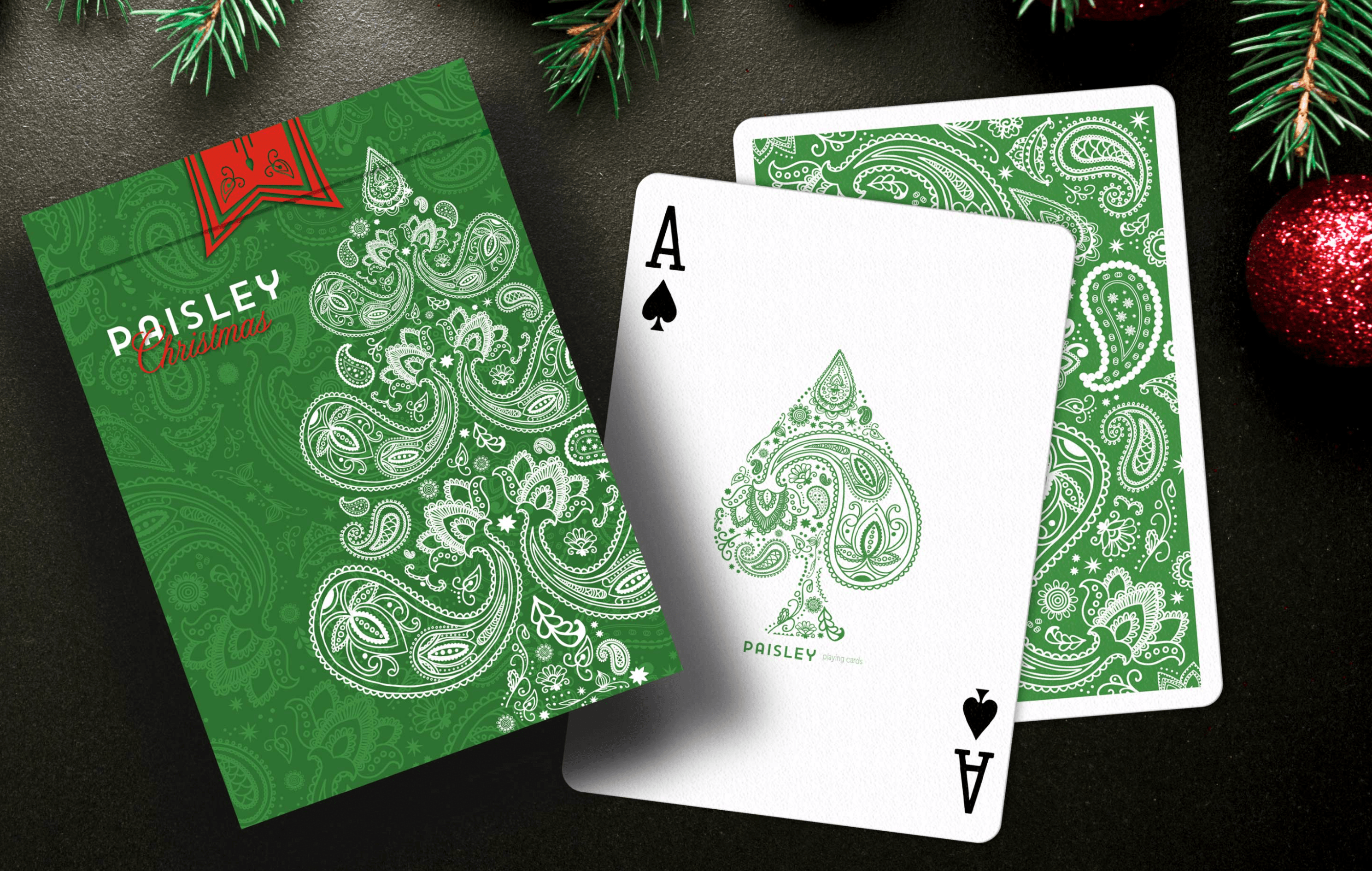 Kickstarter Christmas Ideas Live on Kickstarter, Paisley Metallic Green Christmas Edition, what