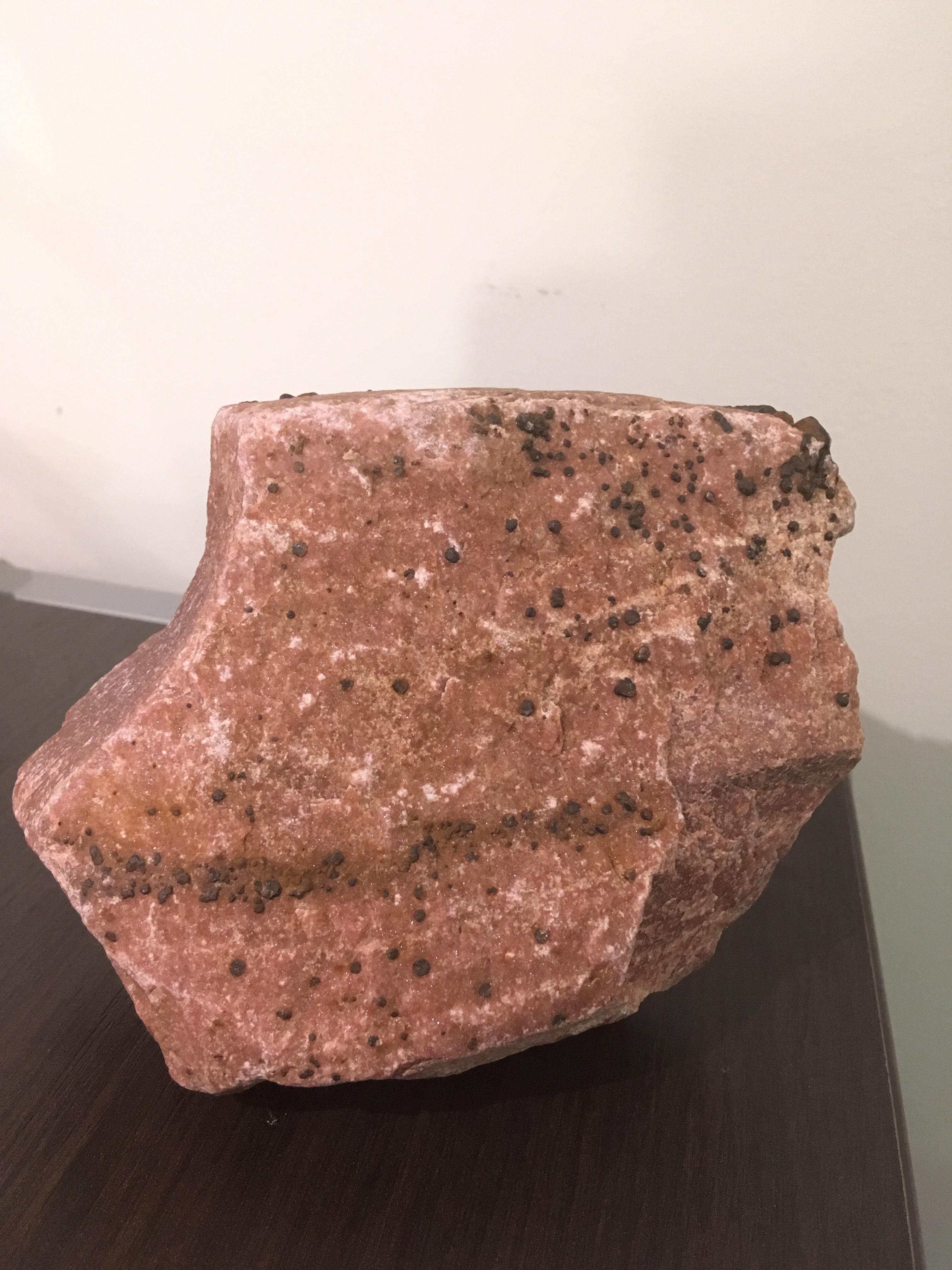 A sample of Baraboo Quartzite with goethite from central Wisconsin. r