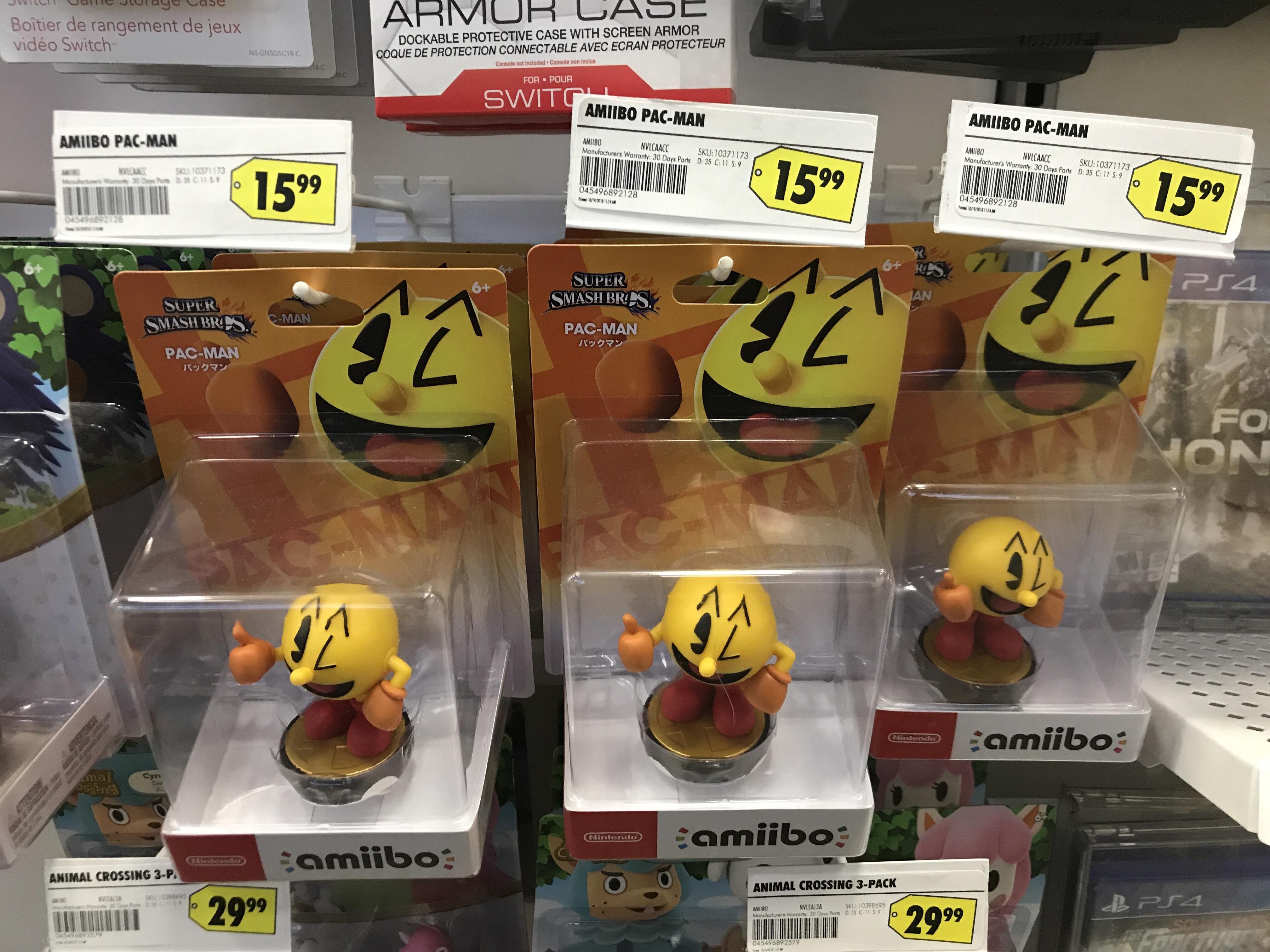 PAC MAN amiibo (8 left) Best Buy Sherway r/AmiiboCanada