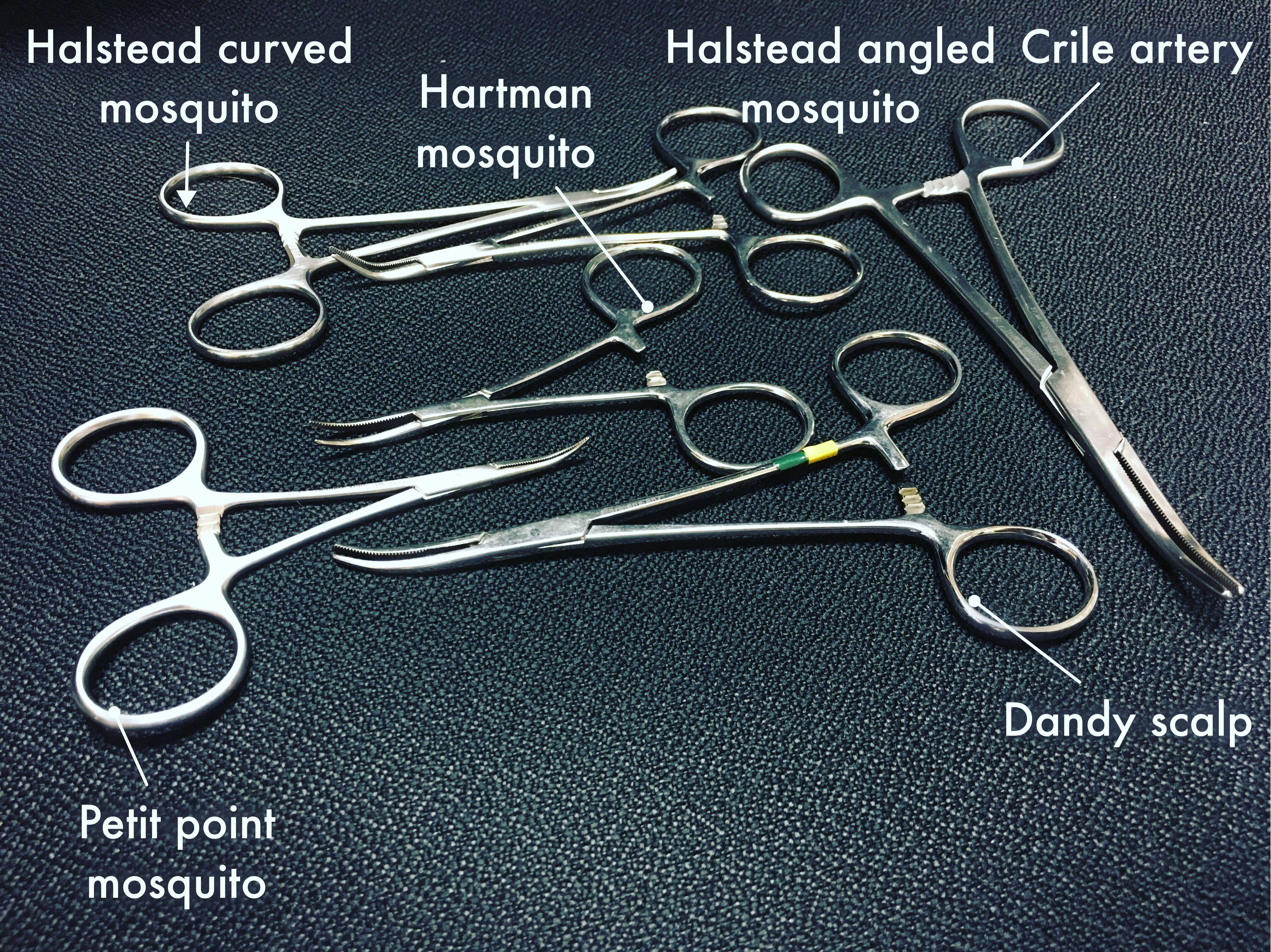 A few different hemostats r/scrubtech