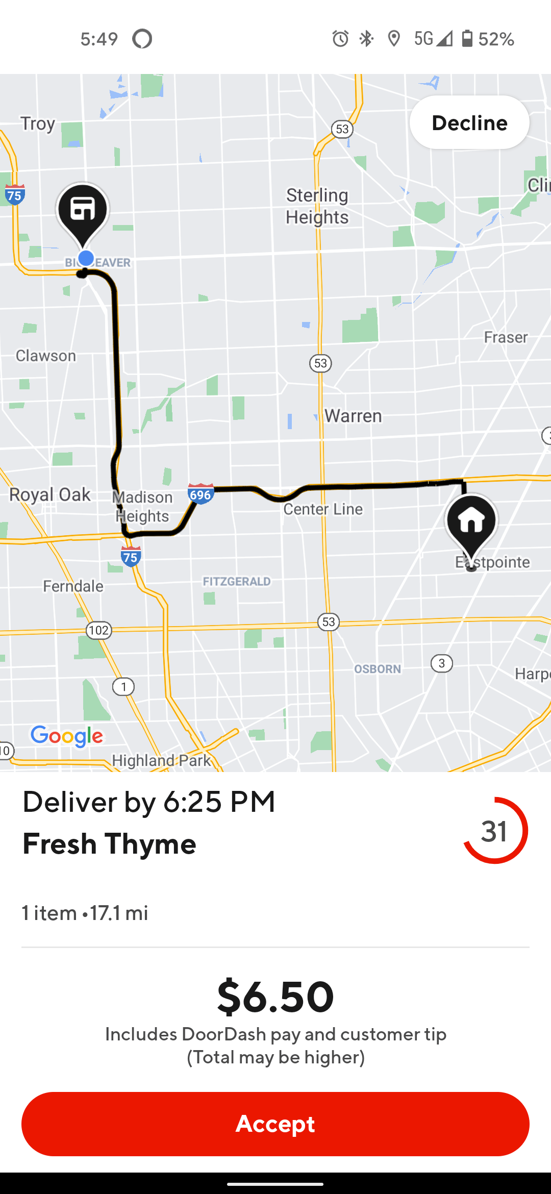 During Rush Hour, Mind You 🤣😂 r/doordash