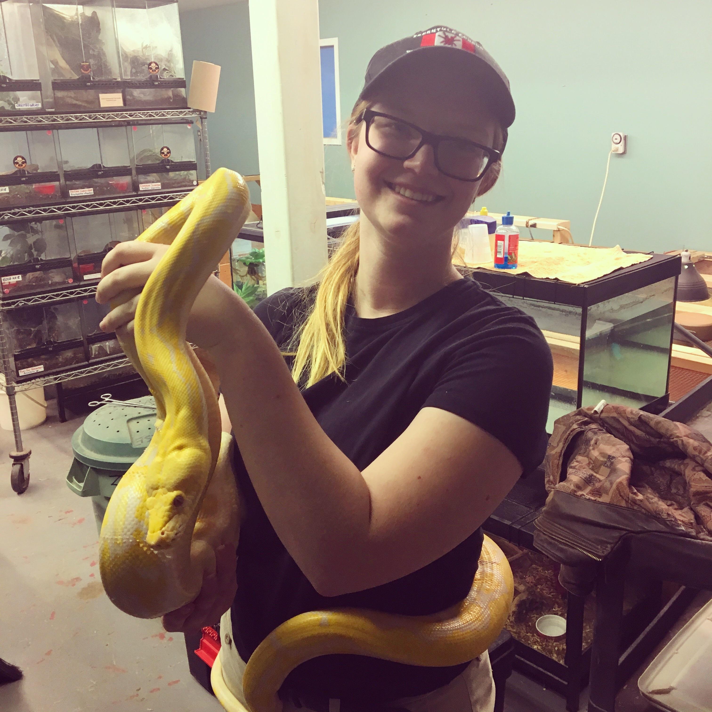 Working with reptiles has always been my dream and today I had my first