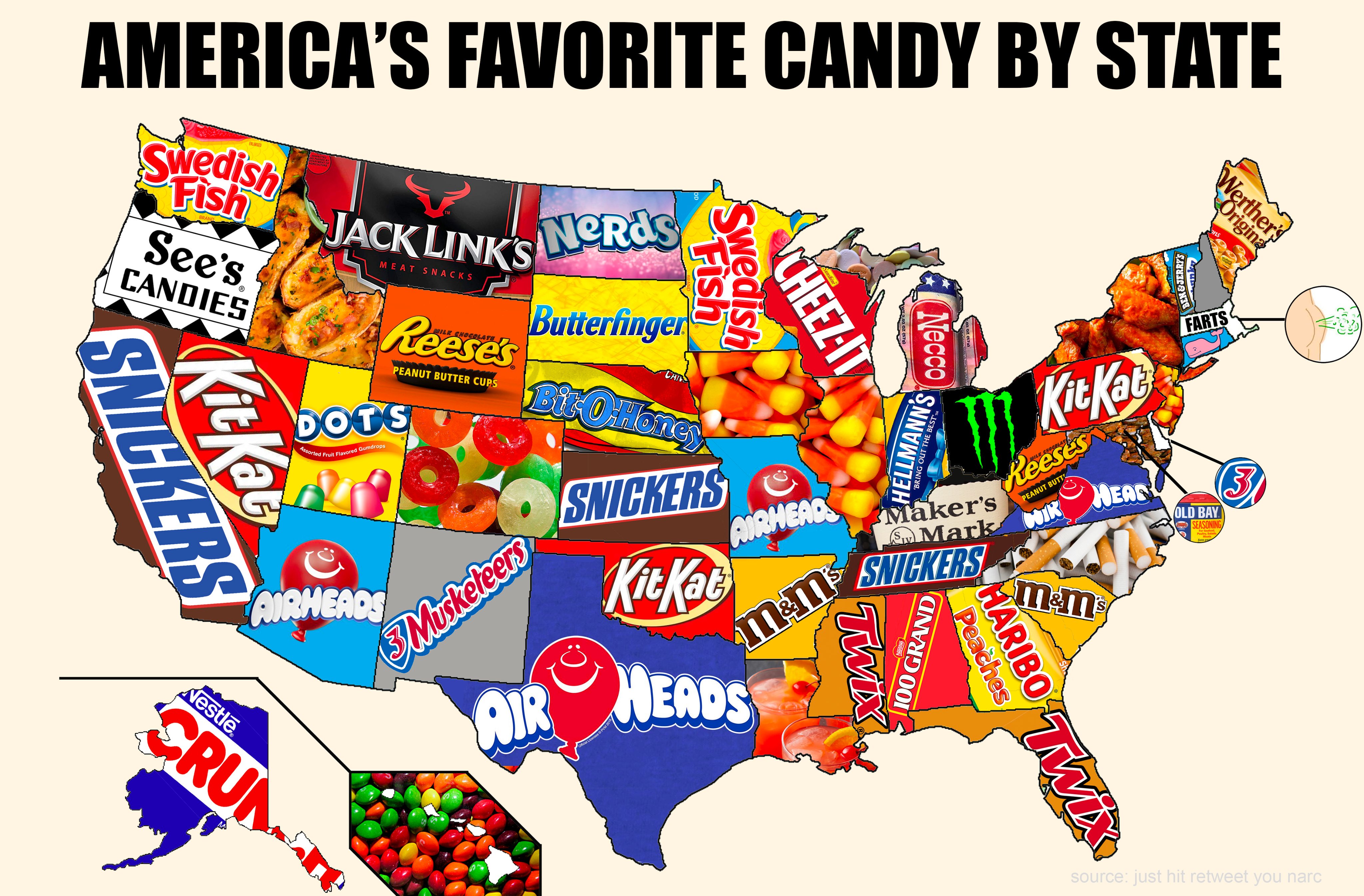Finally, an accurate candy map r/funny