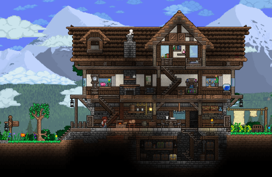 My starter house. r/Terraria