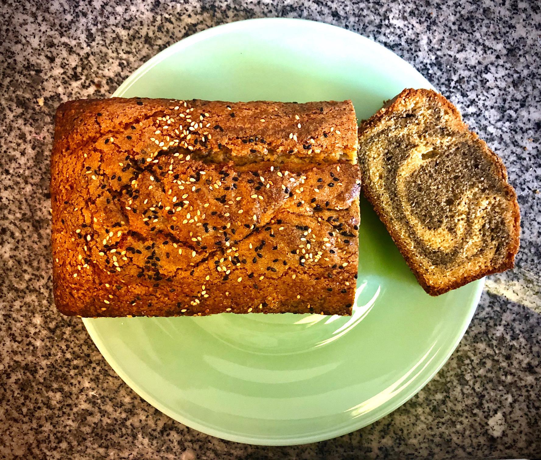 I made Claire's Swirled Sesame Tea Cake r/bon_appetit