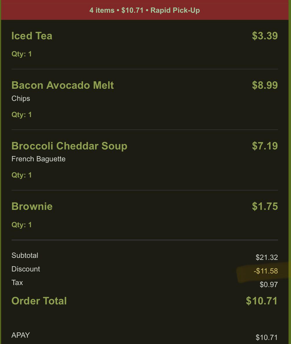 The ONLY time I ever buy Panera nowadays. Sip Club + 2 off Sourdough