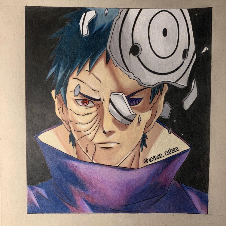 How To Draw Obito Uchiha Step By Step