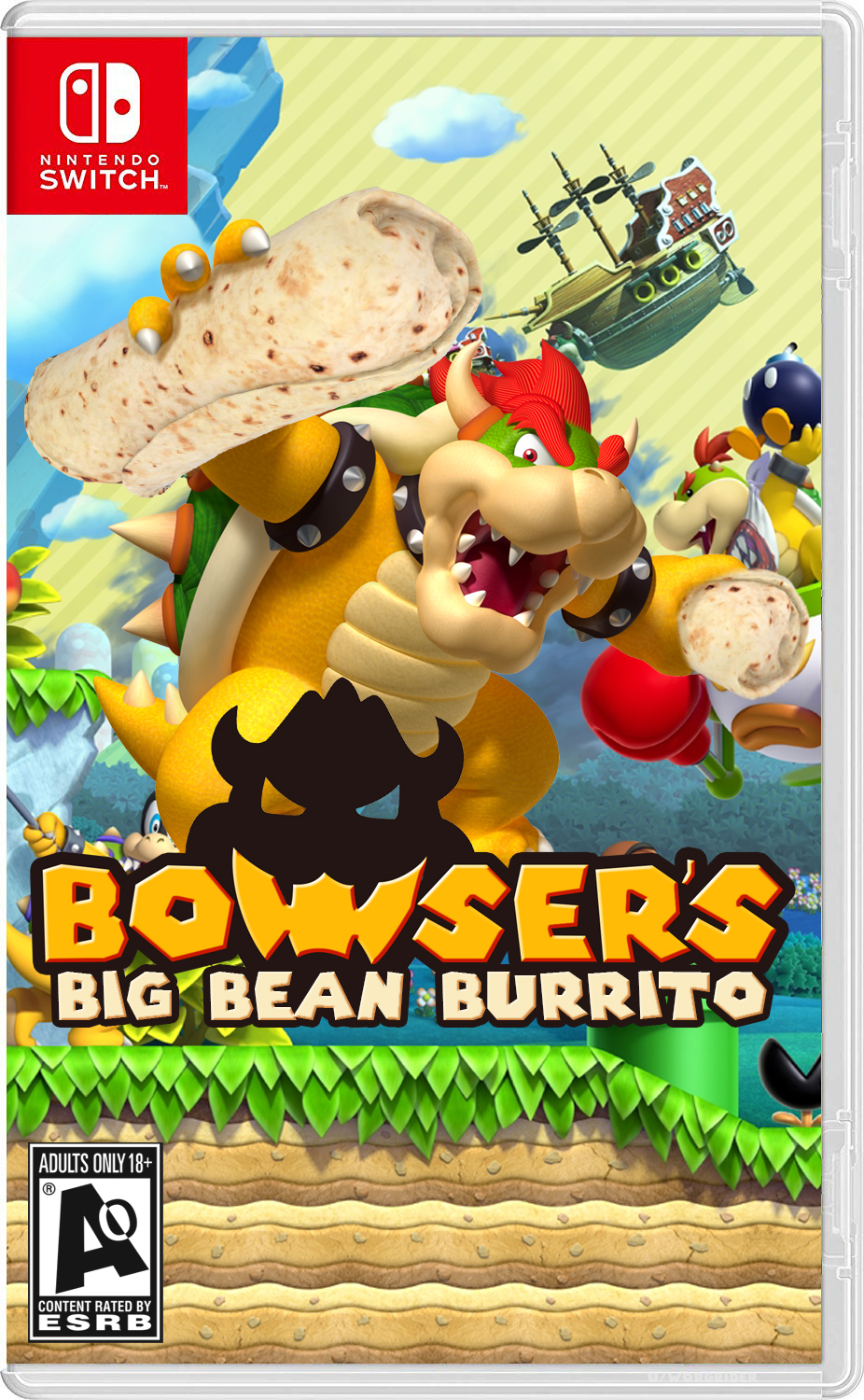 Bowsers Big Bean Burrito Dunkey Burrito Walls