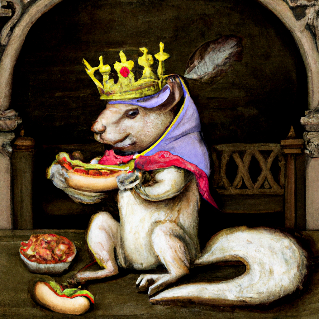 Squirrel King offering you a hot dog r/squirrels