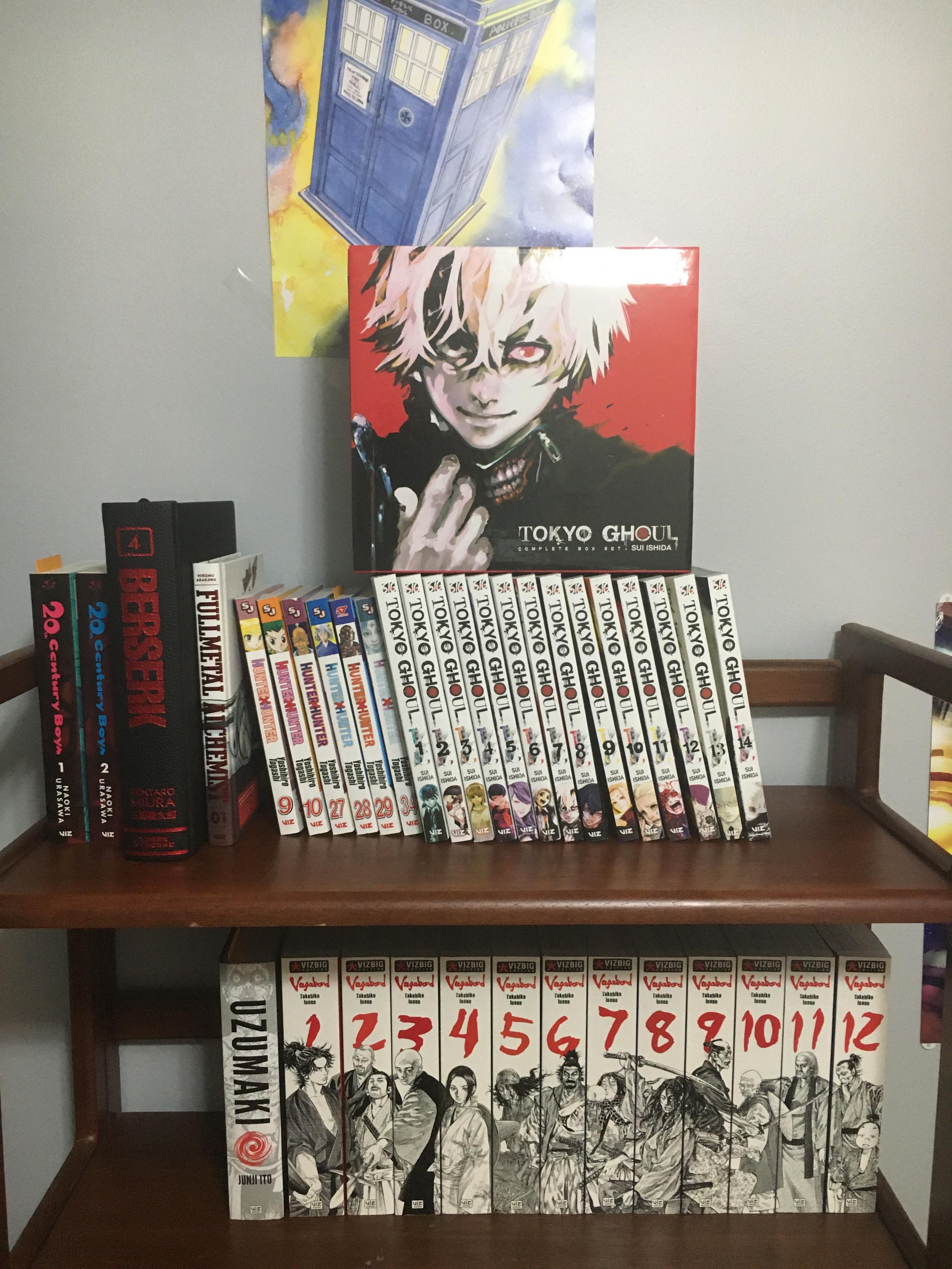 My updated collection (New Uzumaki, Berserk, and TG box set