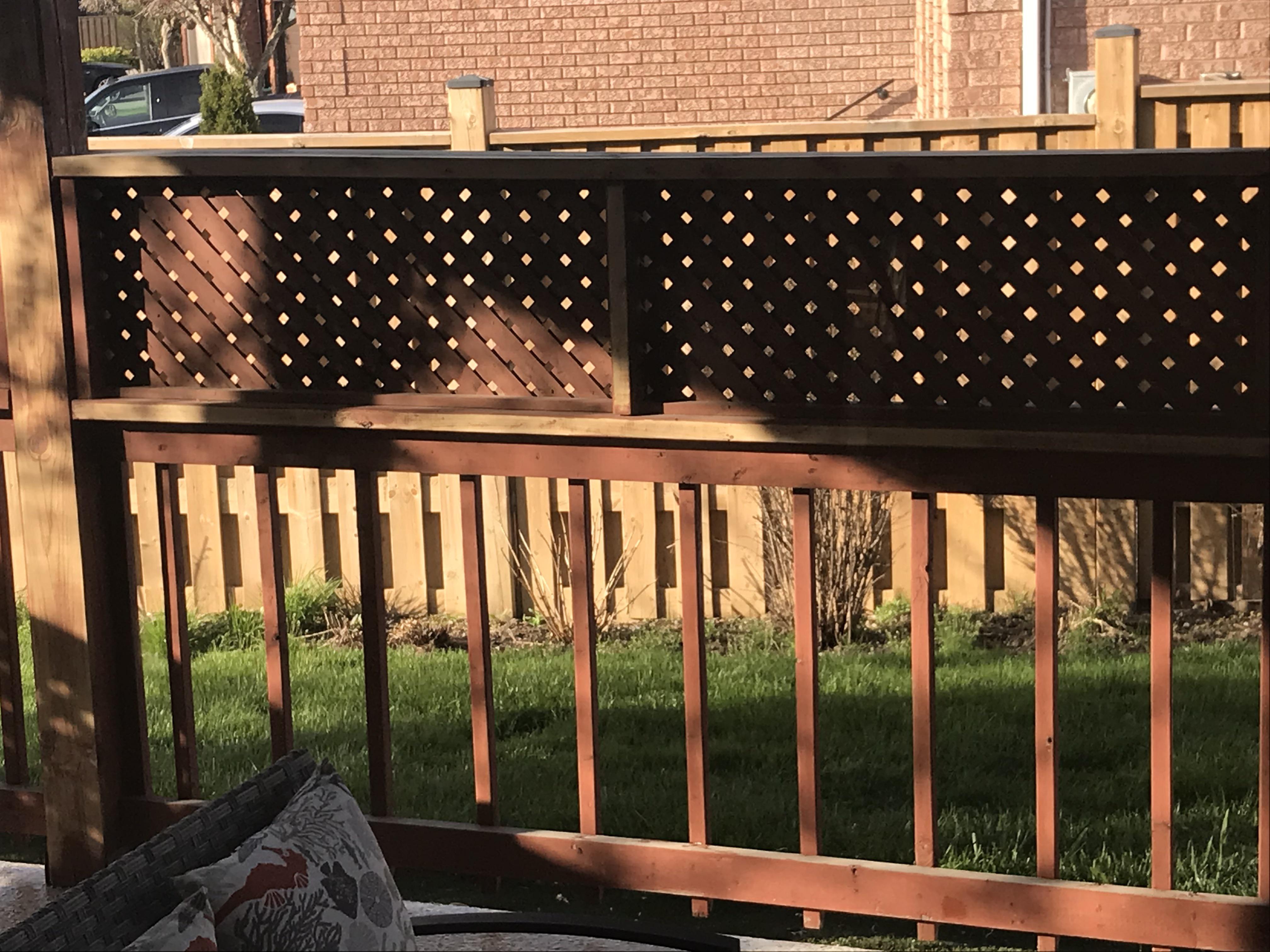 How to strip to restain lattice? Hand sand?? There are staples in one