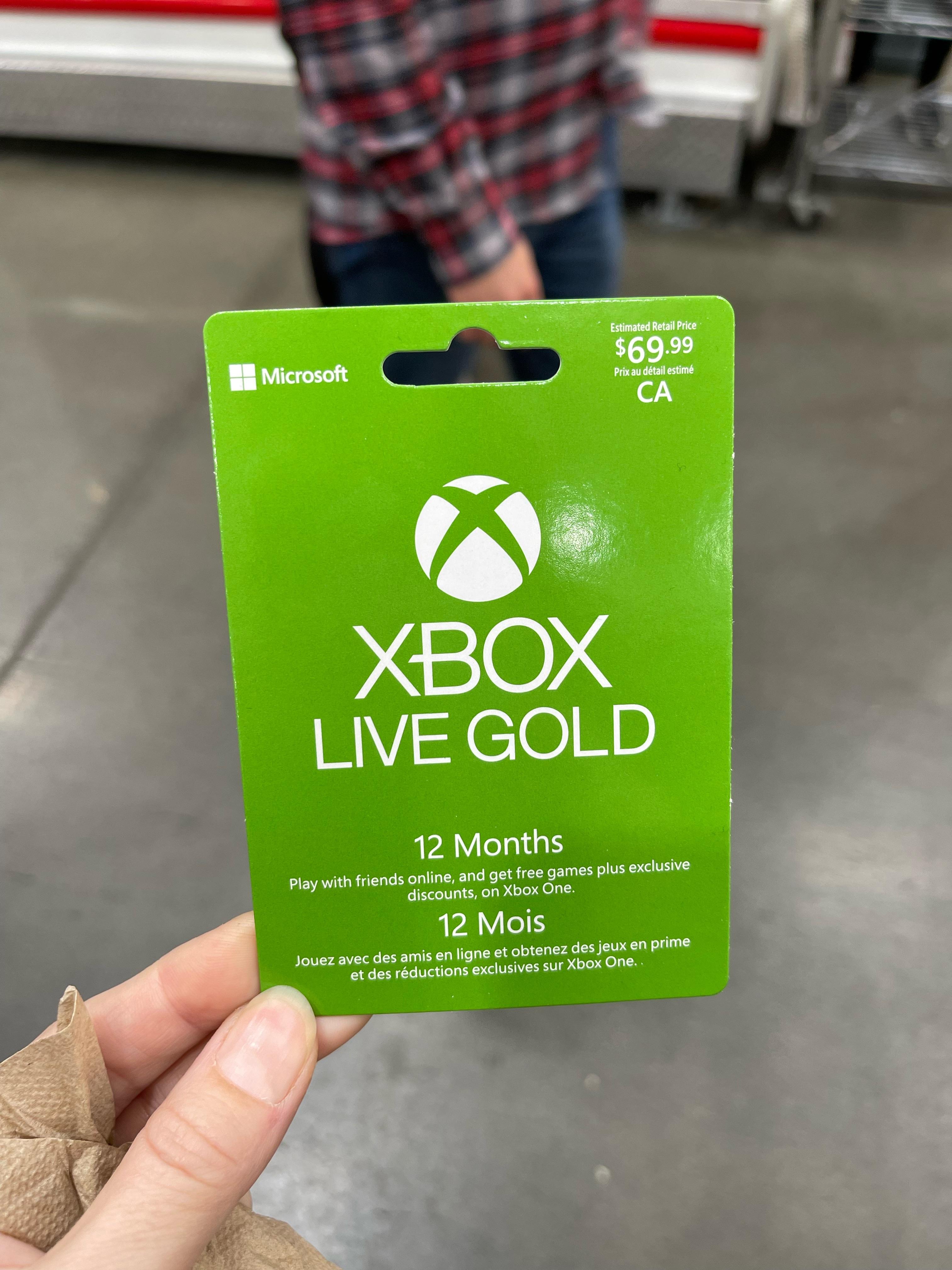 Will Costco’s 12 month Xbox live gold gift card work for Xbox core