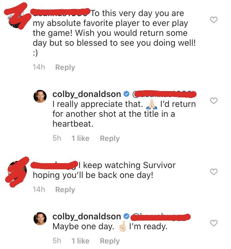 OG challenge beast Colby Donaldson confirms on Instagram that he would
