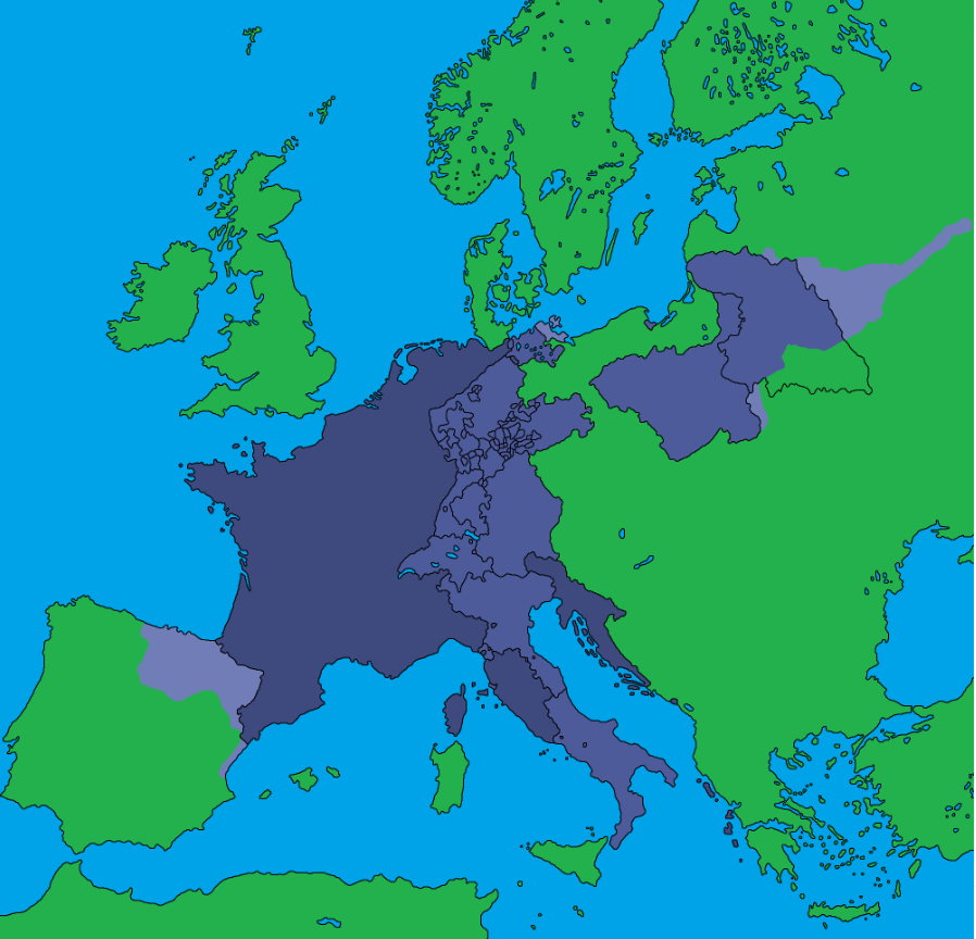 Napoleon's French empire at its peak in 1812 r/MapPorn