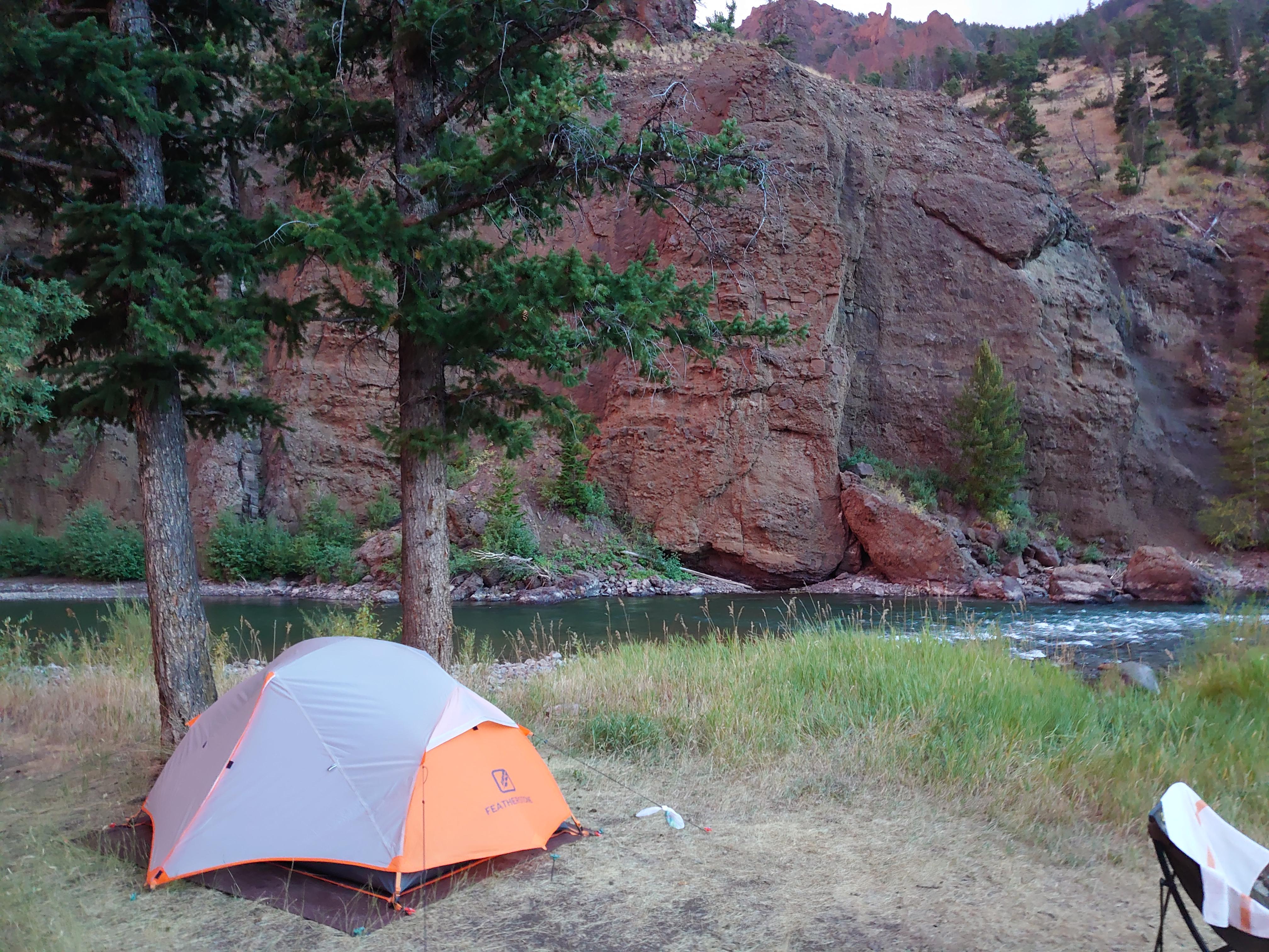 Our camping spot in Shoshone National Forest WY. (20 miles outside