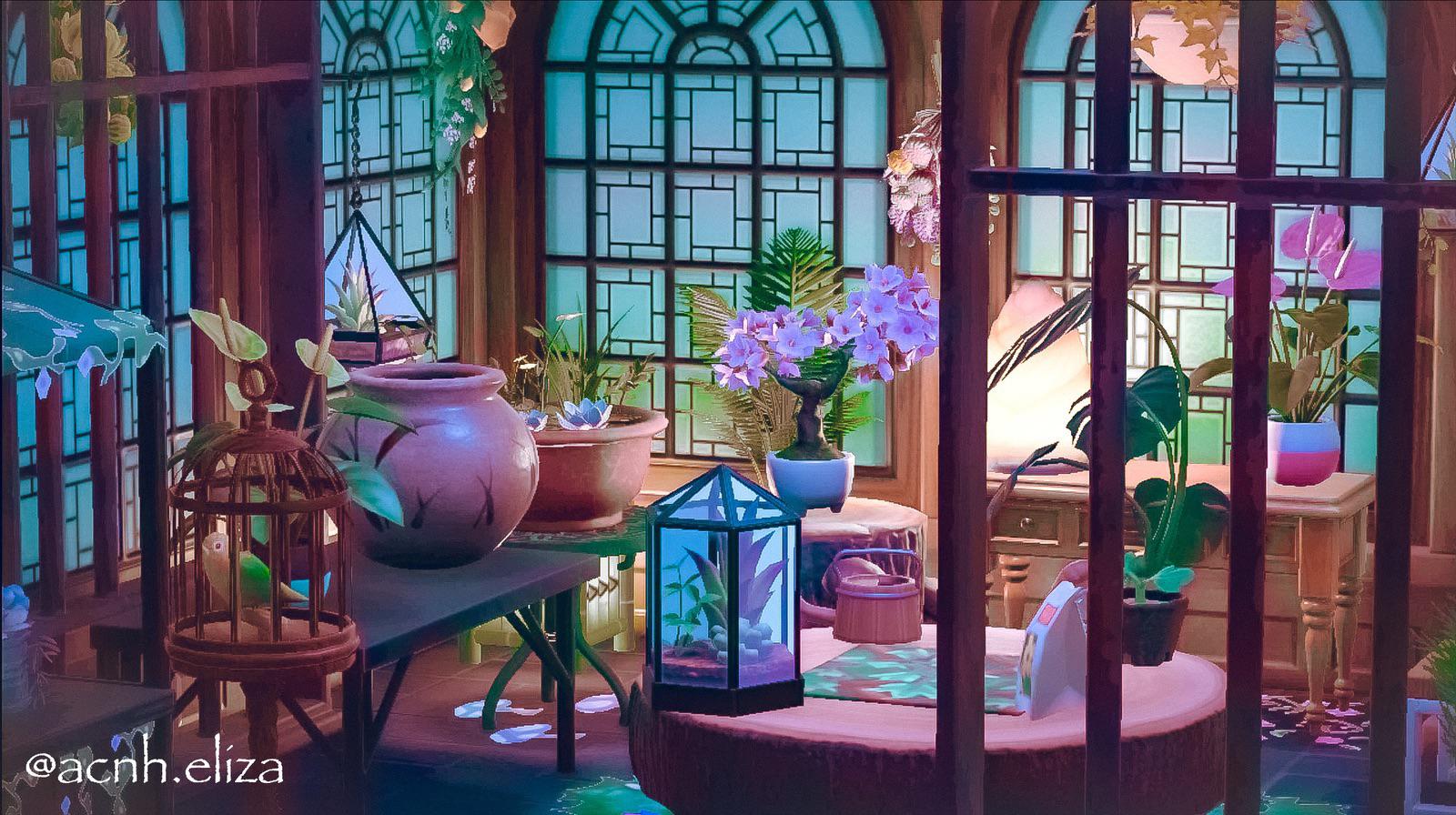 A little peek inside my greenhouse🪴 r/animalcrossingdesign