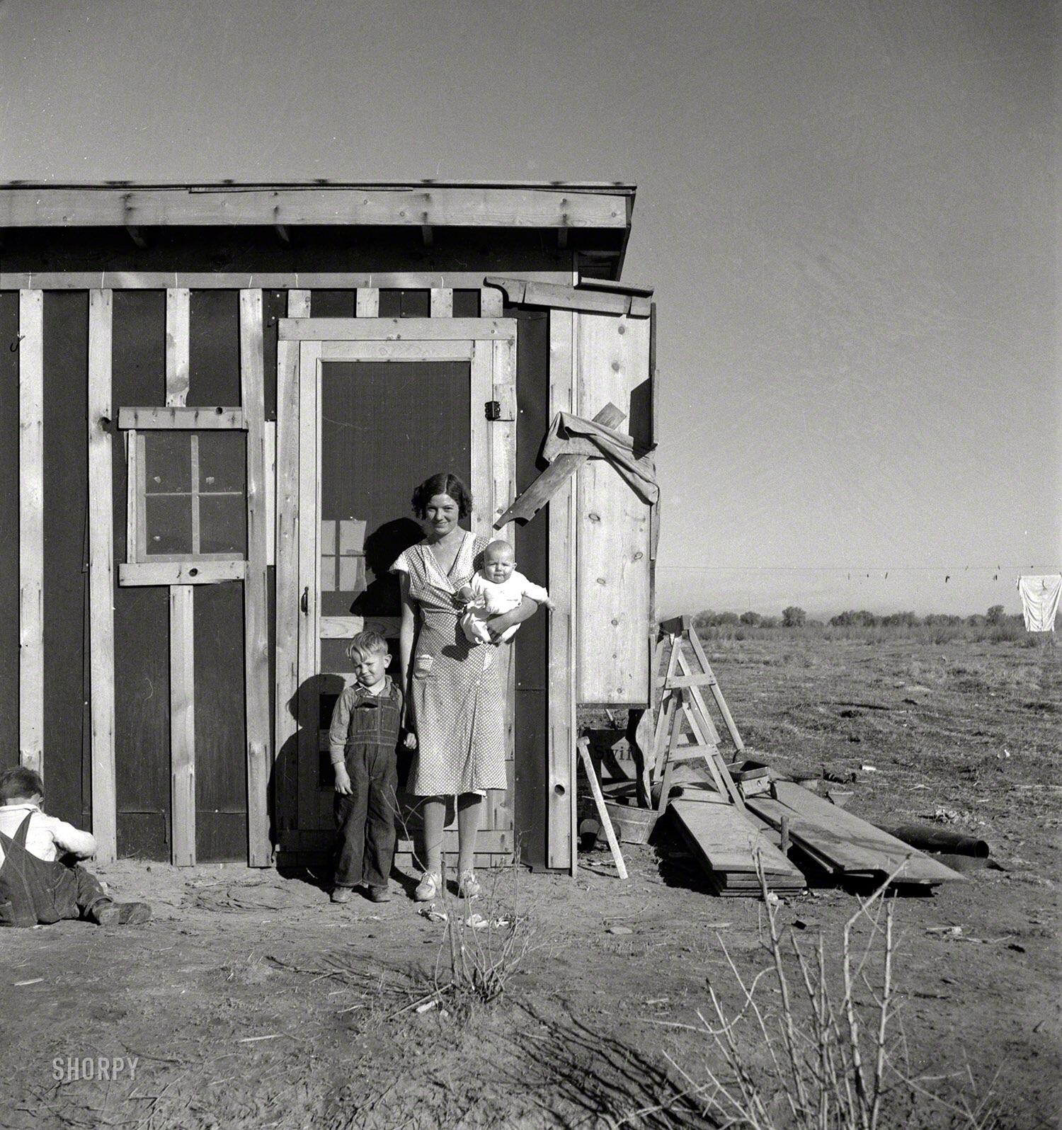 Resettled at Bosque Farms project in New Mexico. Family of four from