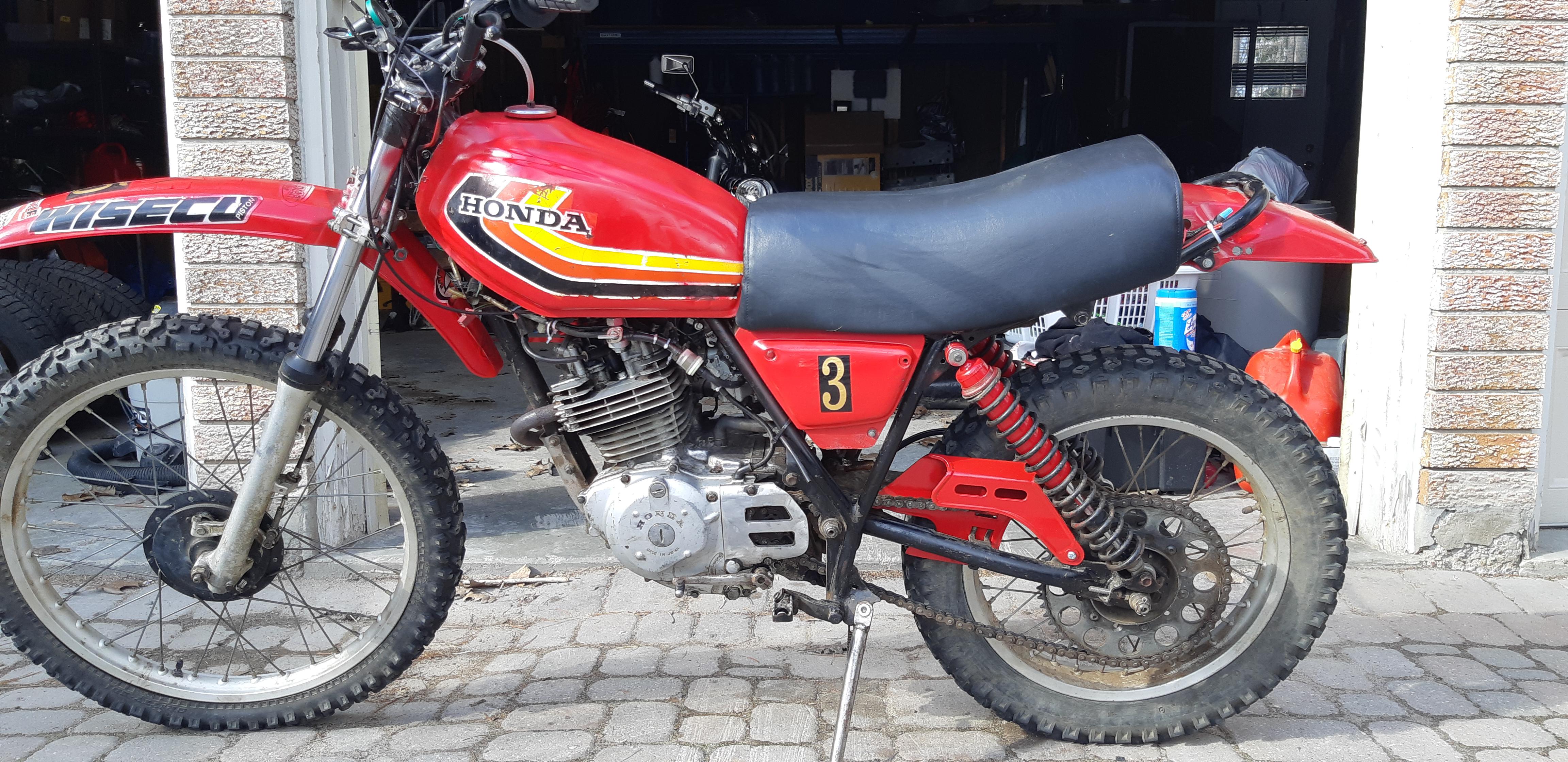 This is my 1978 XL250S. It has been an ongoing project for about 1 and
