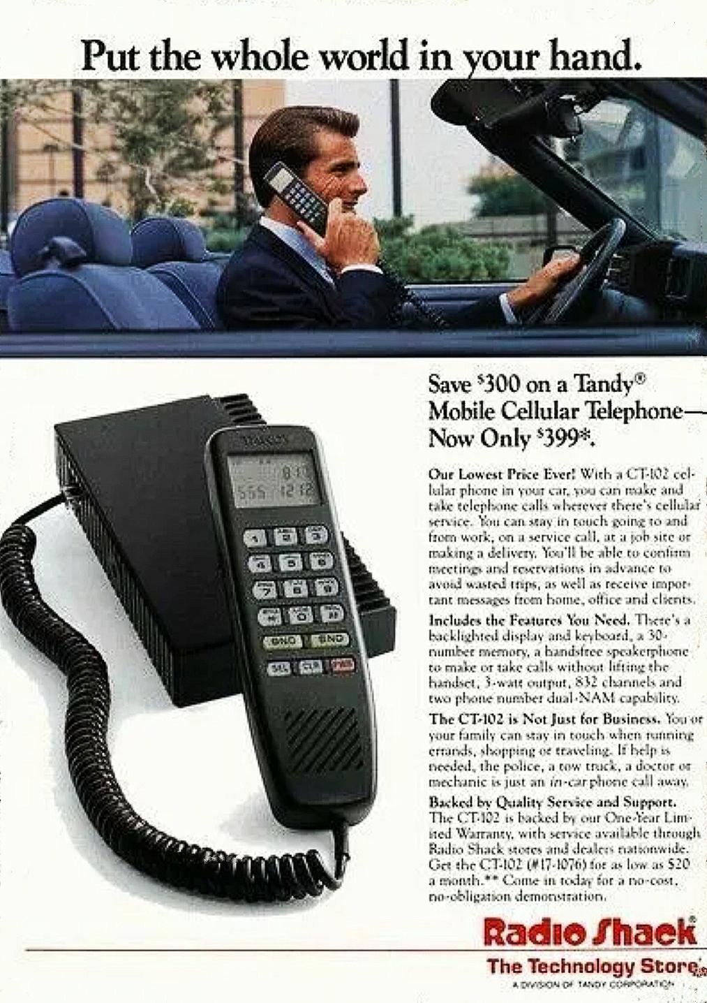 Put the Whole World in Your Hand. Radio Shack, 1989 r/vintageads