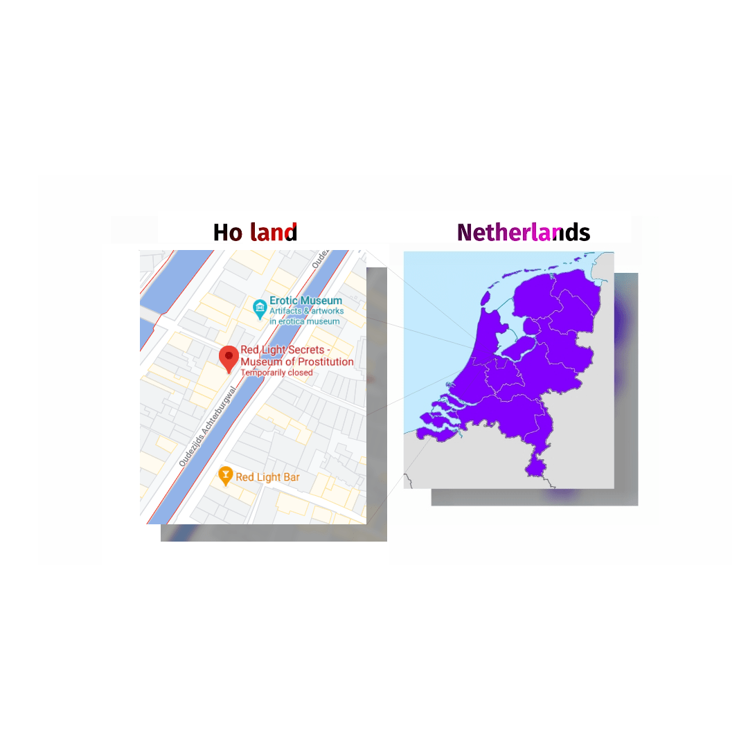 Hoevelaken Kaart Nederland Vs Ho land vs. Netherlands mapporncirclejerk