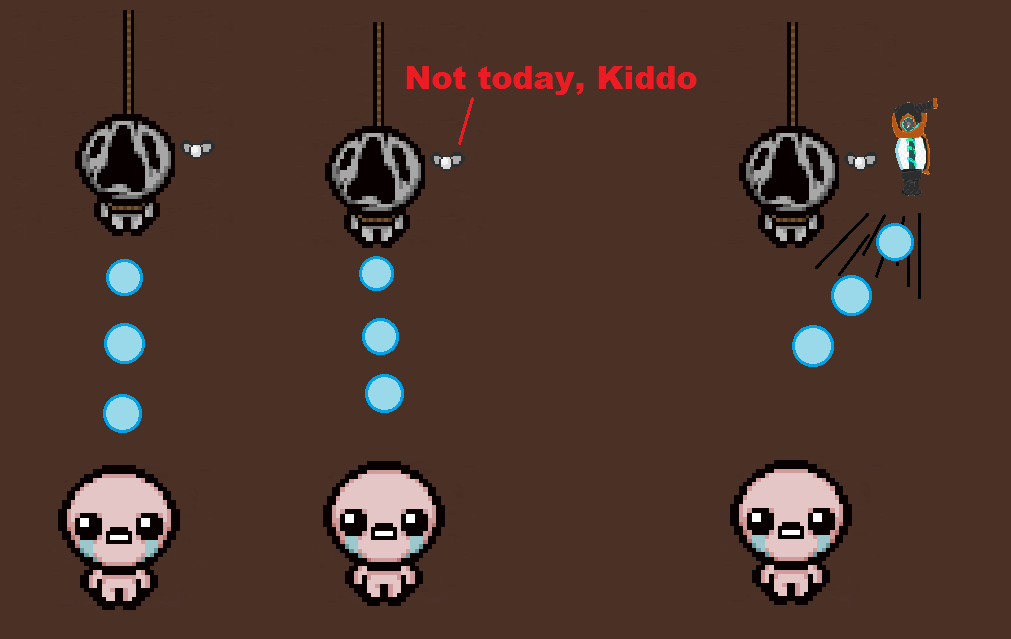 What really happens when you shoot at a Hanger. r/bindingofisaac