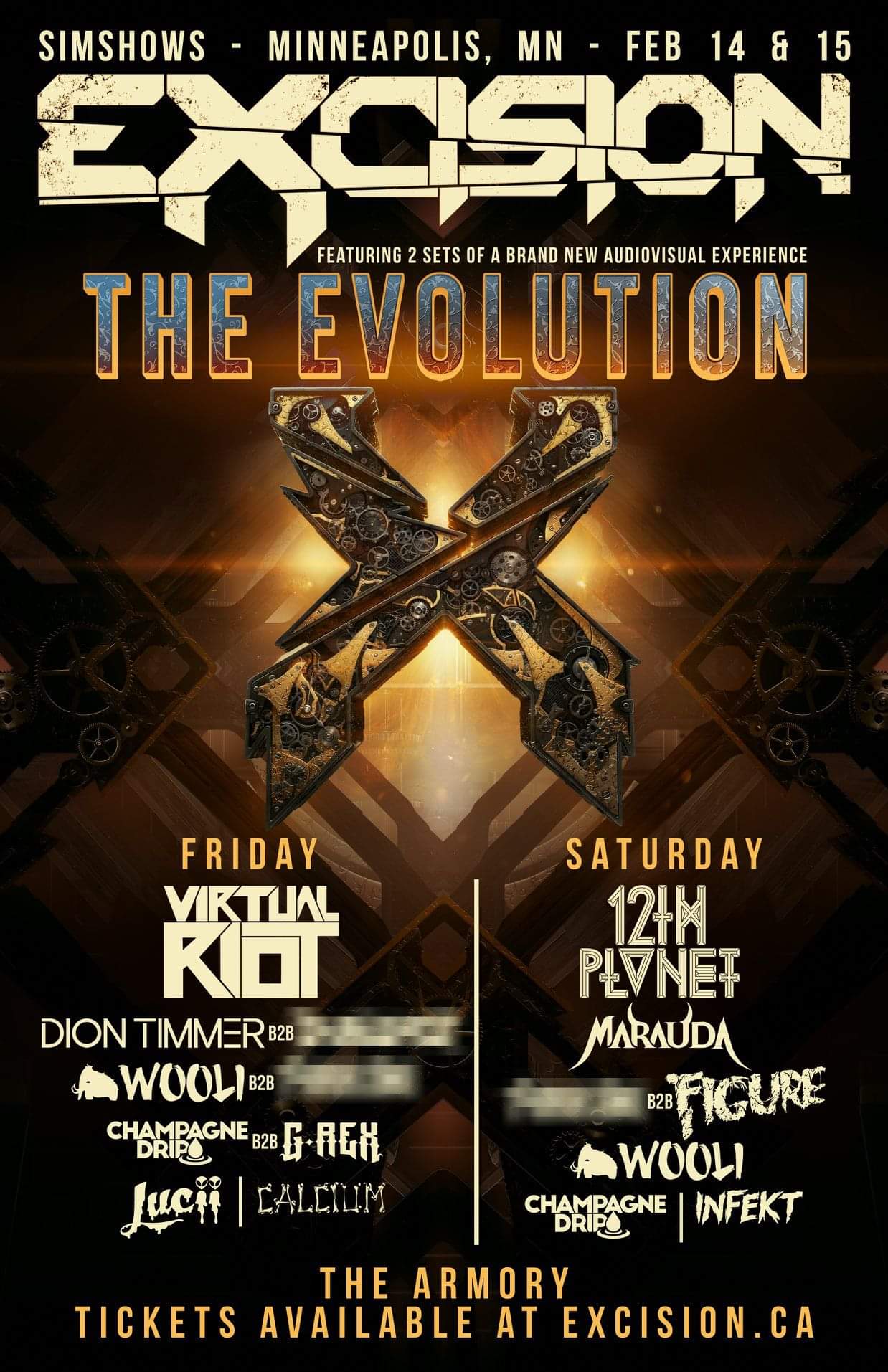 Lineup for the Evolution tour in Minneapolis! r/Excision