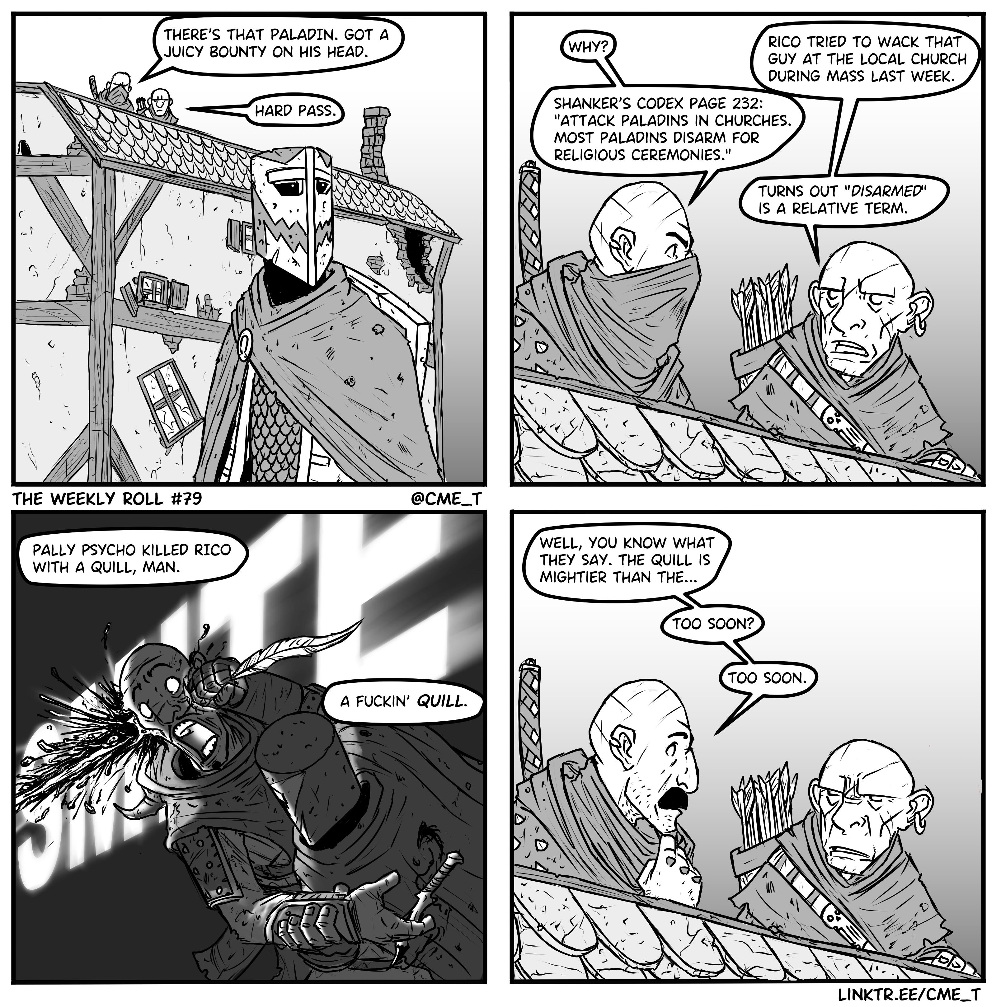 [Art][OC] The Weekly Roll Ch. 79. "A Paladin of focus." r/DnD