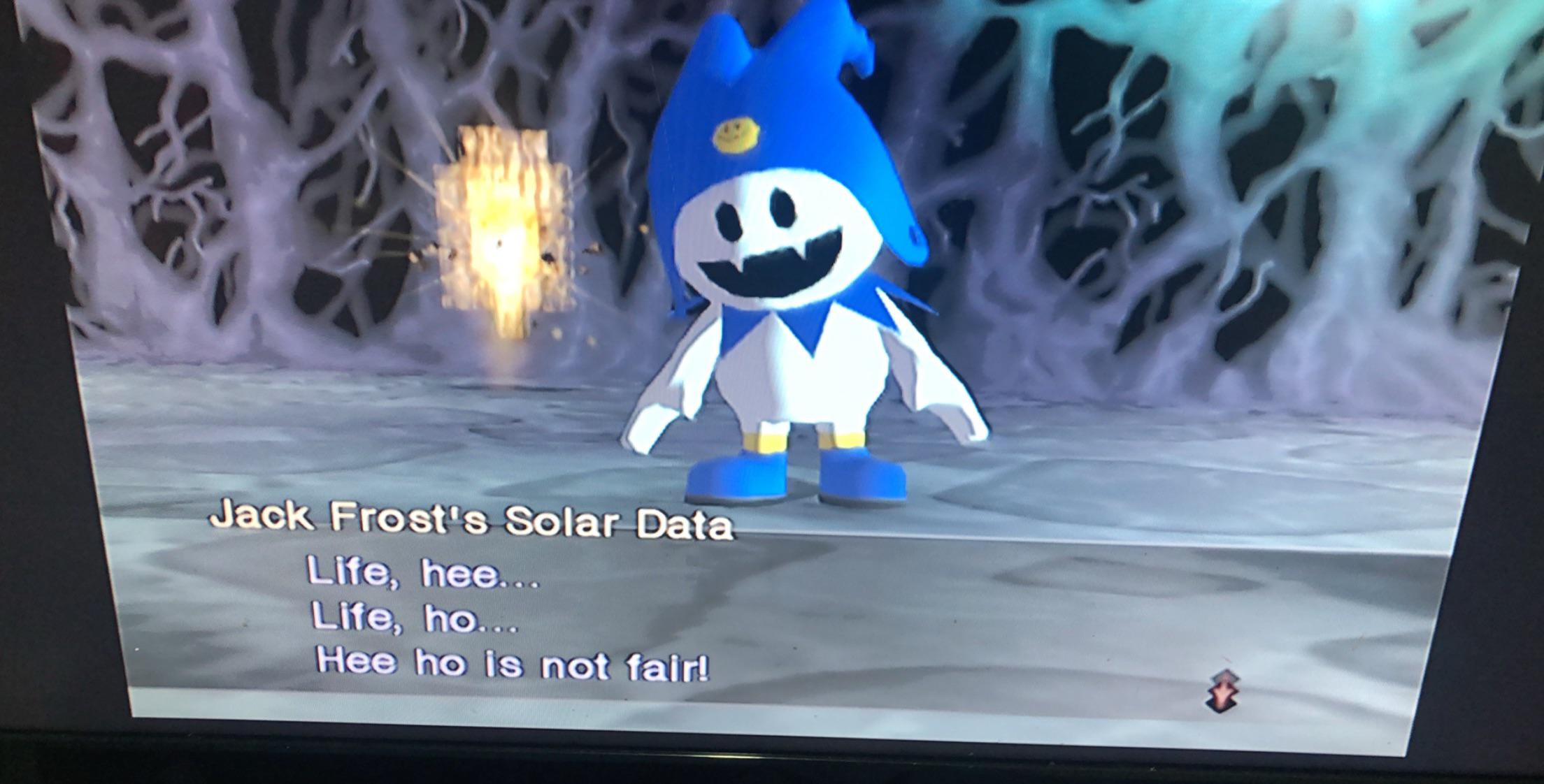 Hee ho is not fair (I love Jack Frost in this game) Megaten
