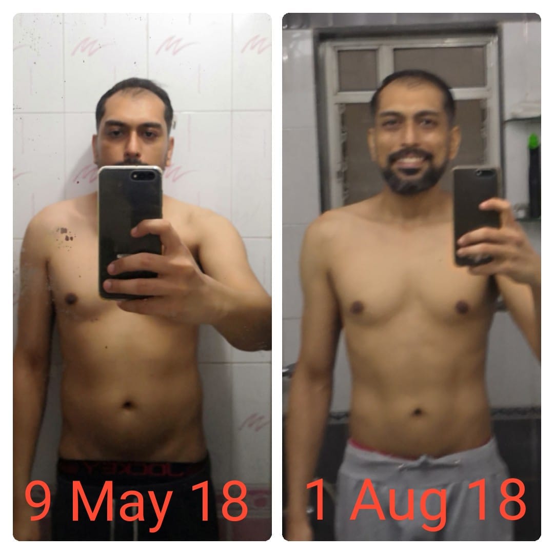 My progress after 3 months of Intermittent fasting. I am still a work in progress and will be
