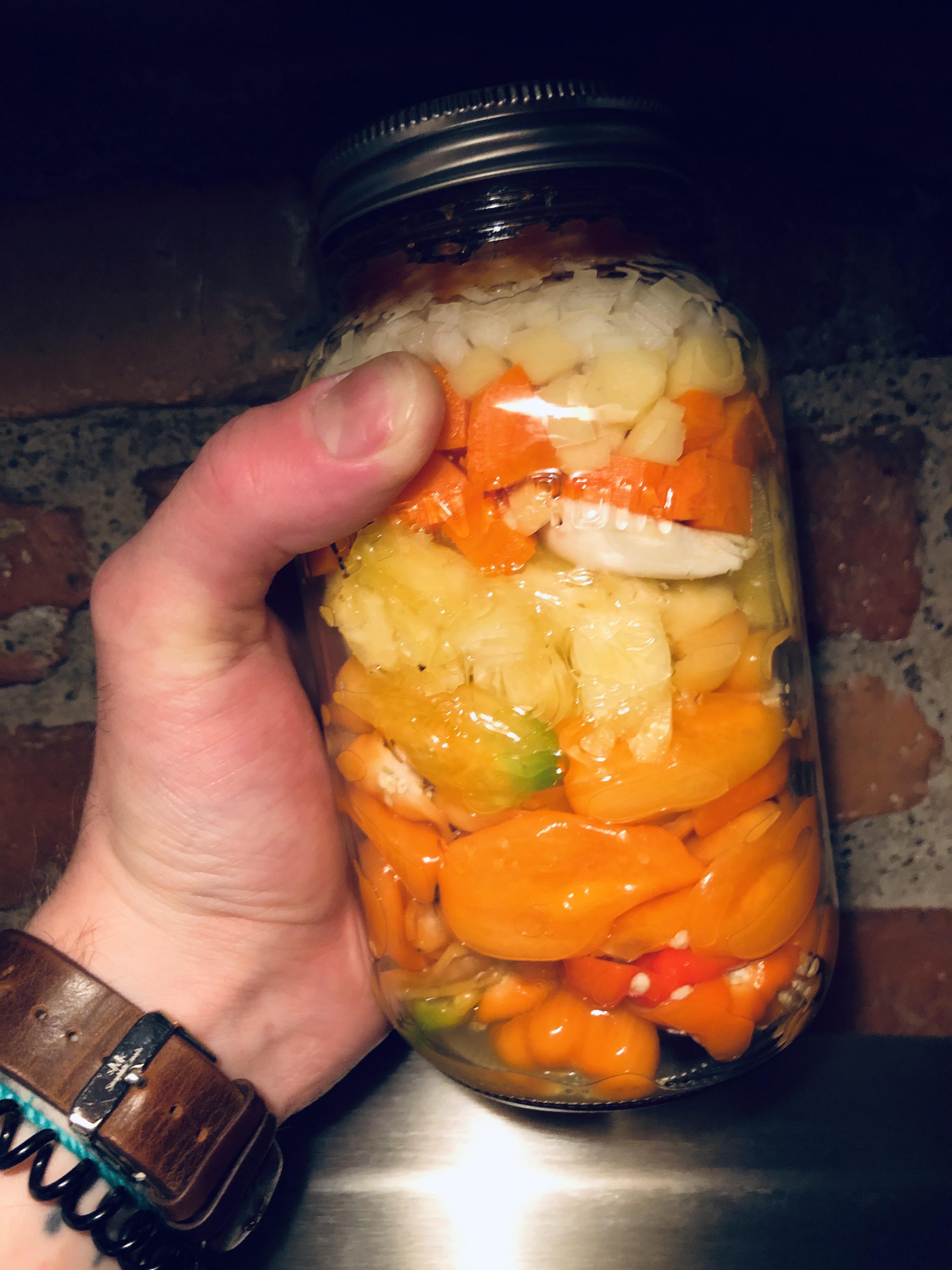 habanero/ pineapple/ foraged dogberry concentrate/ carrot/ ginger