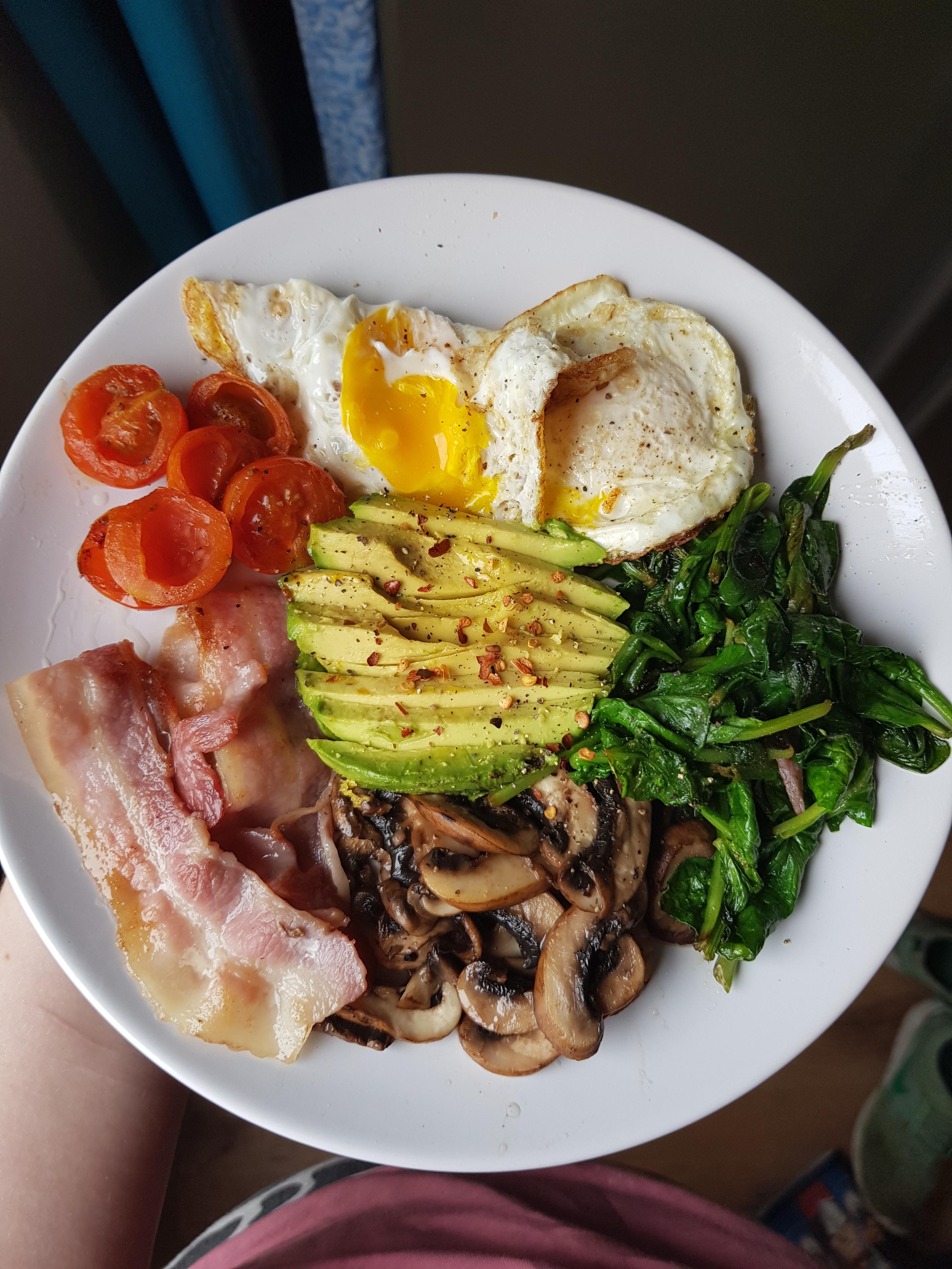 My take on a full english breakfast...I had no veggie sausages welp