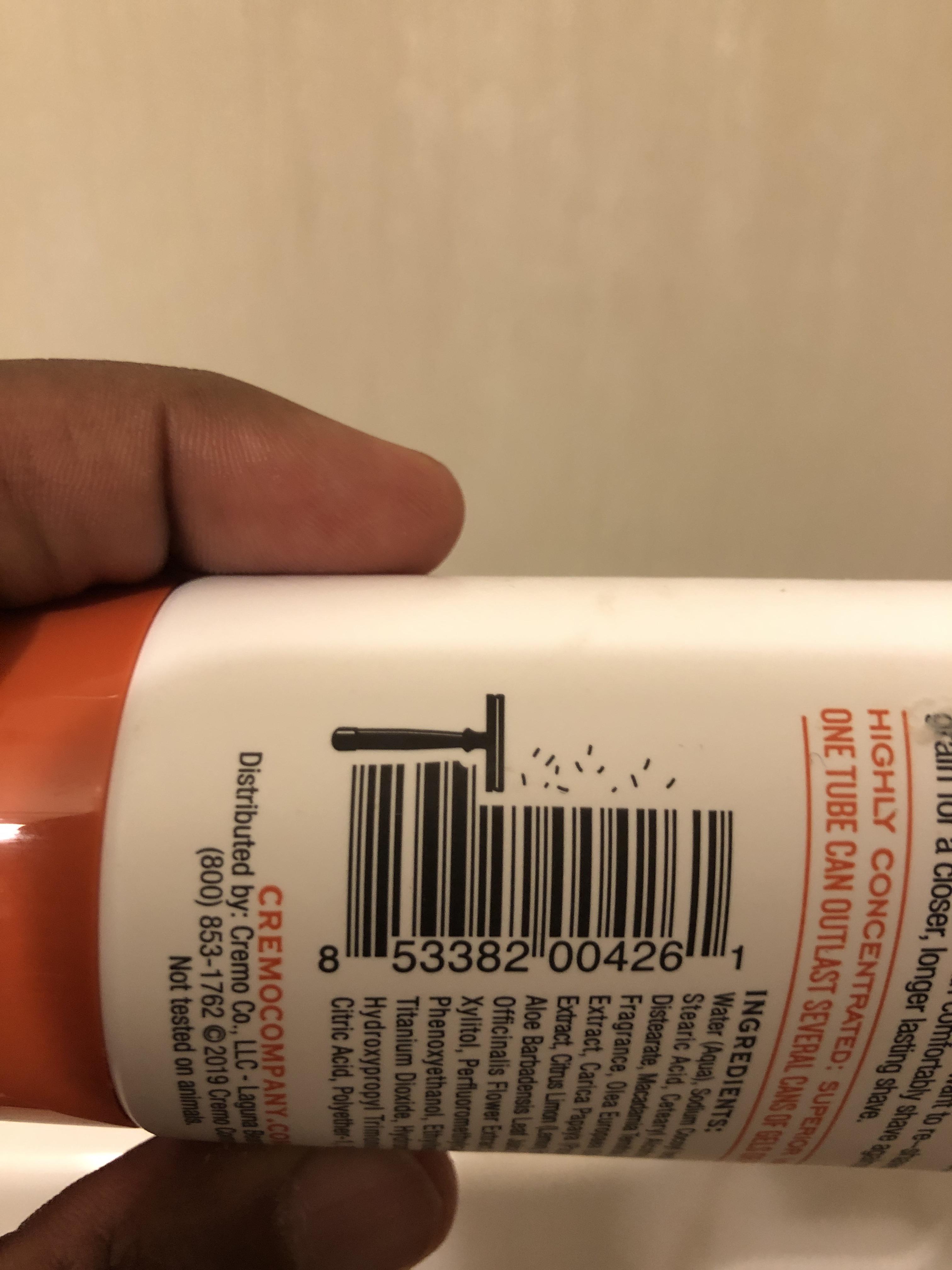 The barcode on this shaving cream bottle r/mildlyinteresting