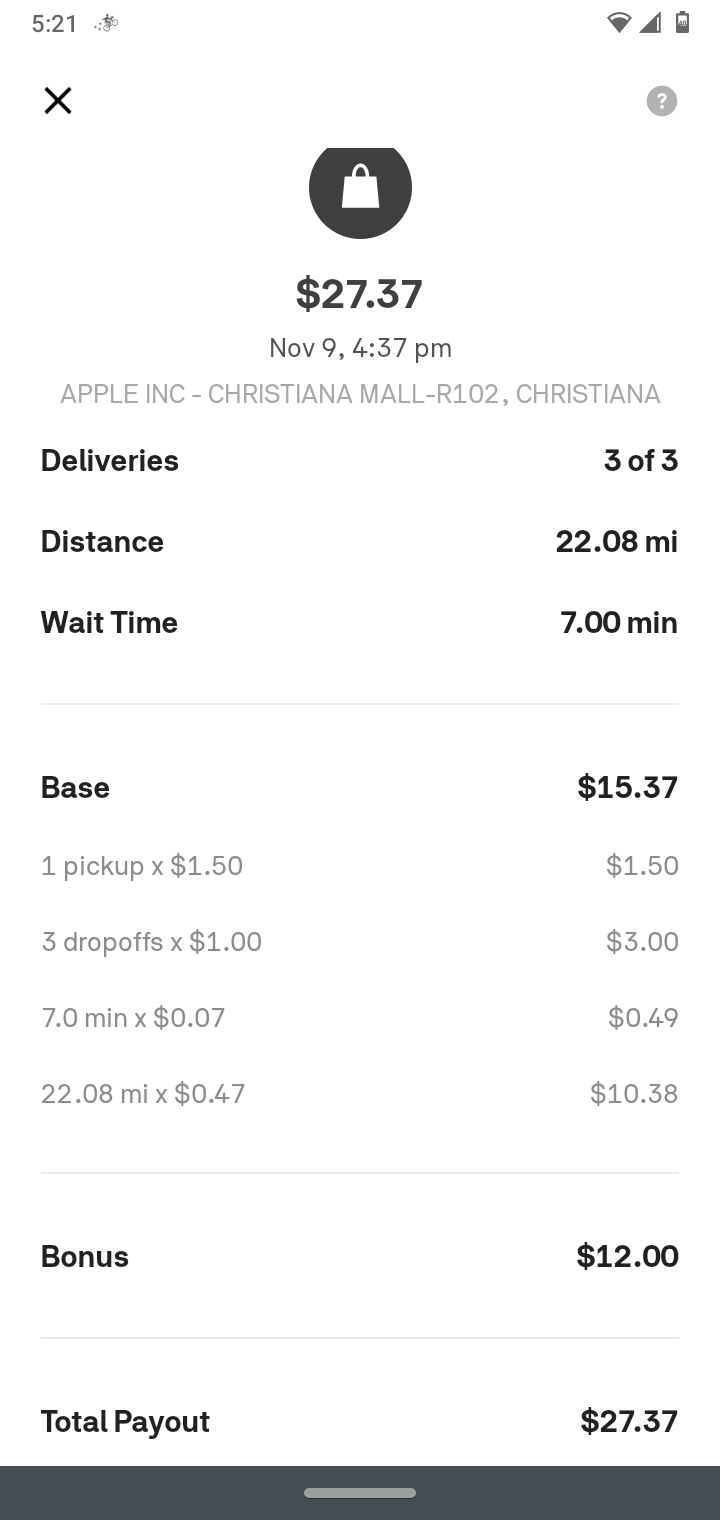 The apple store near my house tips pretty well r/postmates