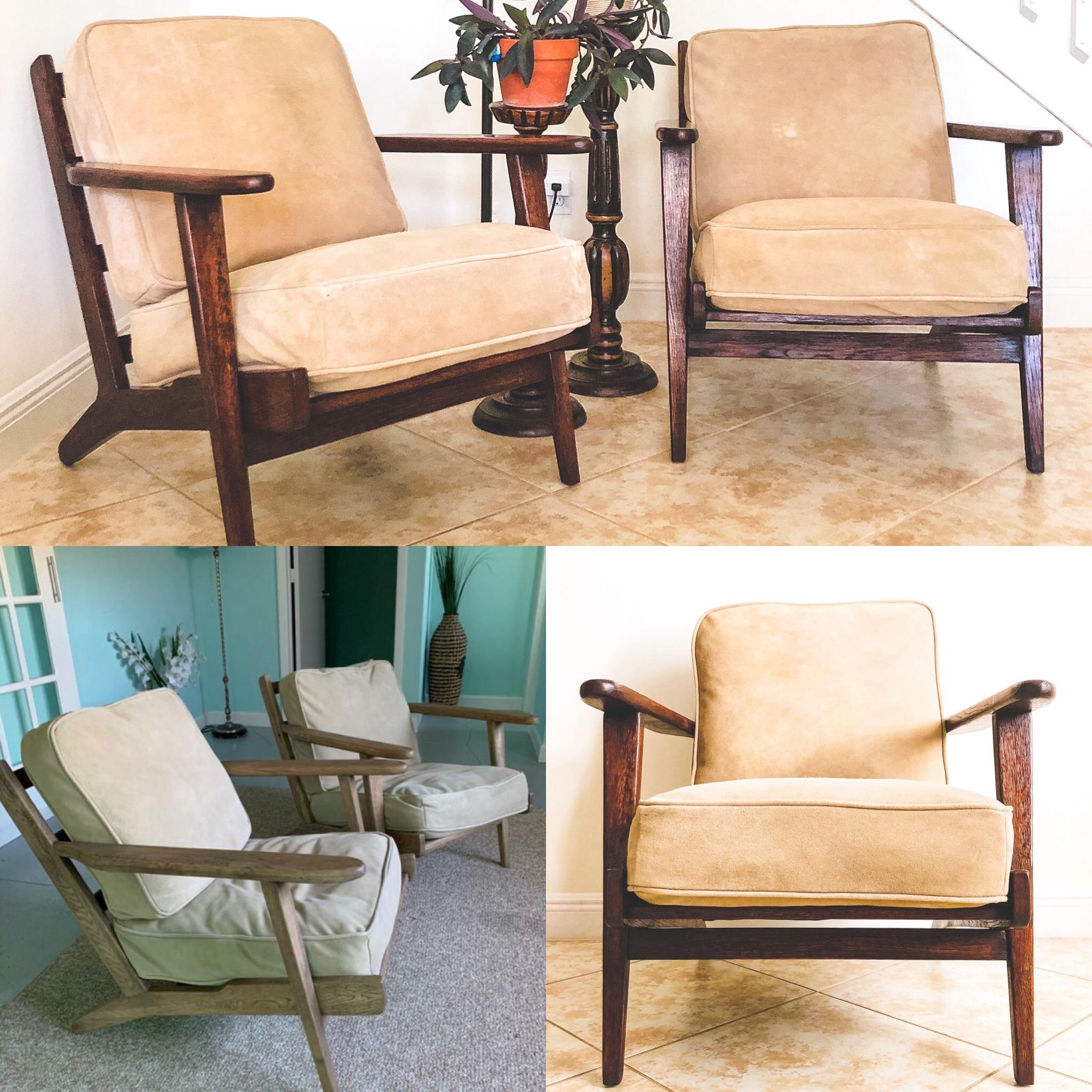 Got these chairs on OfferUp for 60 each! I wanted to use these in my