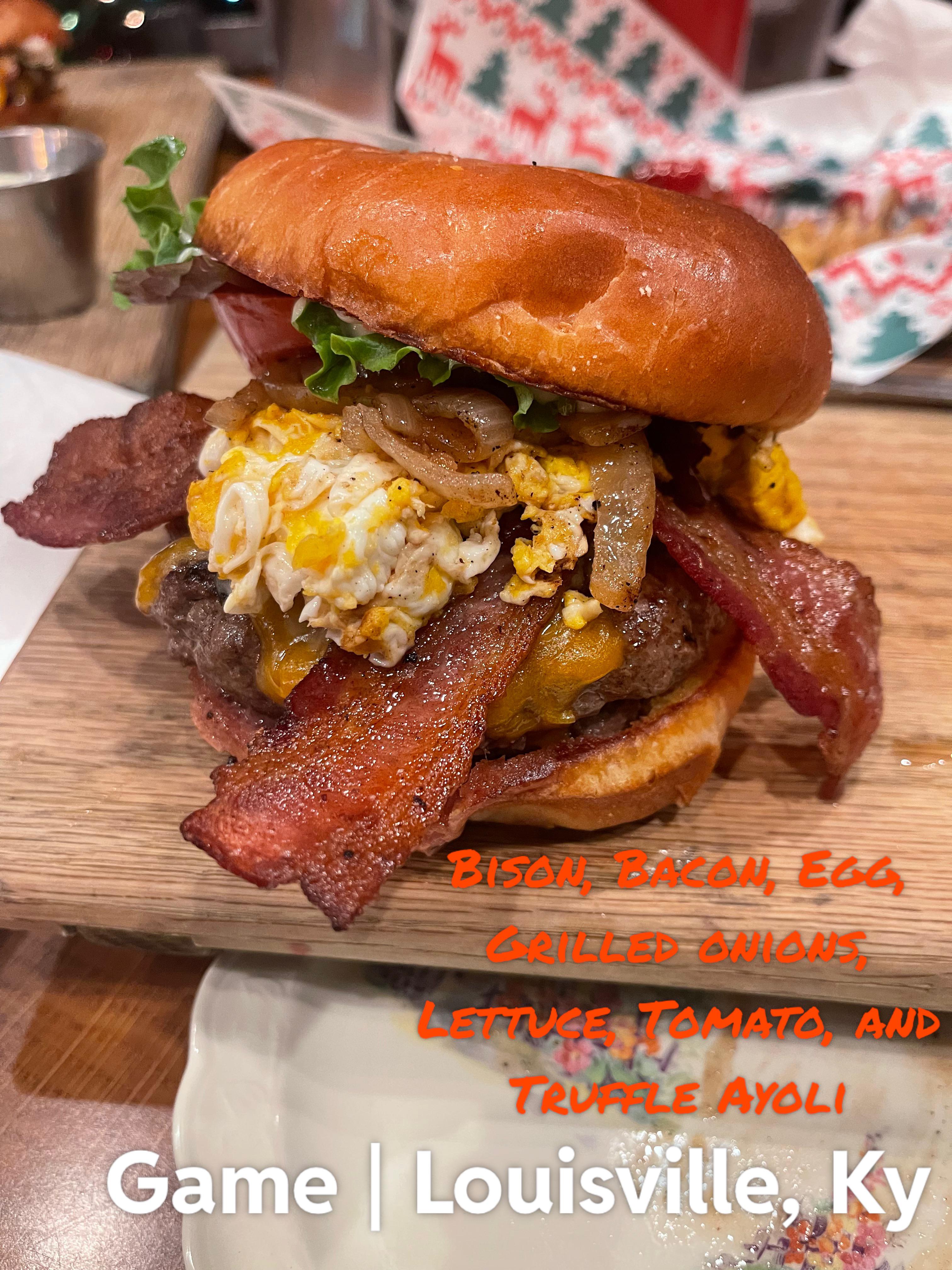 Bison Burger From Game in Louisville, Ky r/burgers
