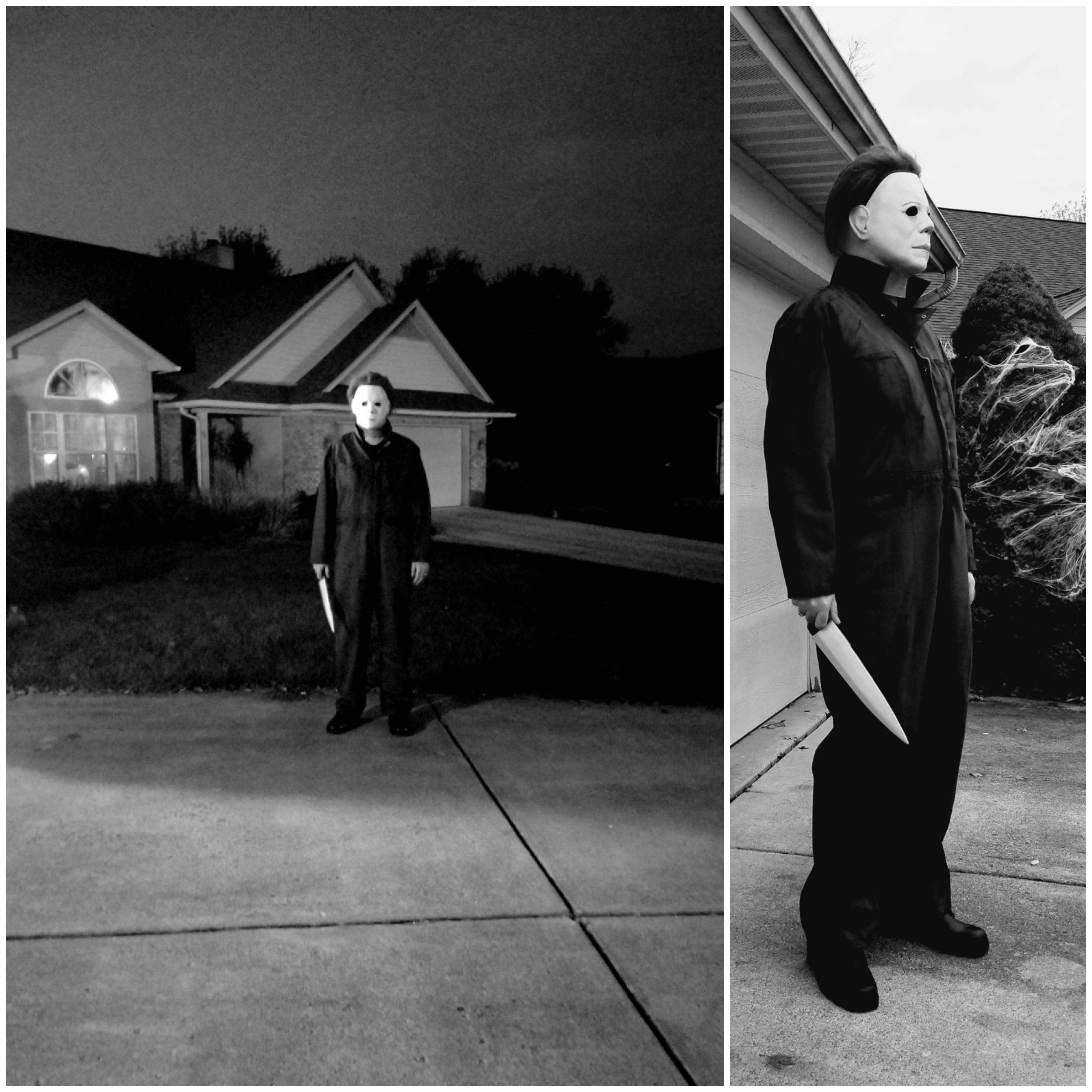 My Michael Myers costume from the past Halloween. TOTS mask, coveralls