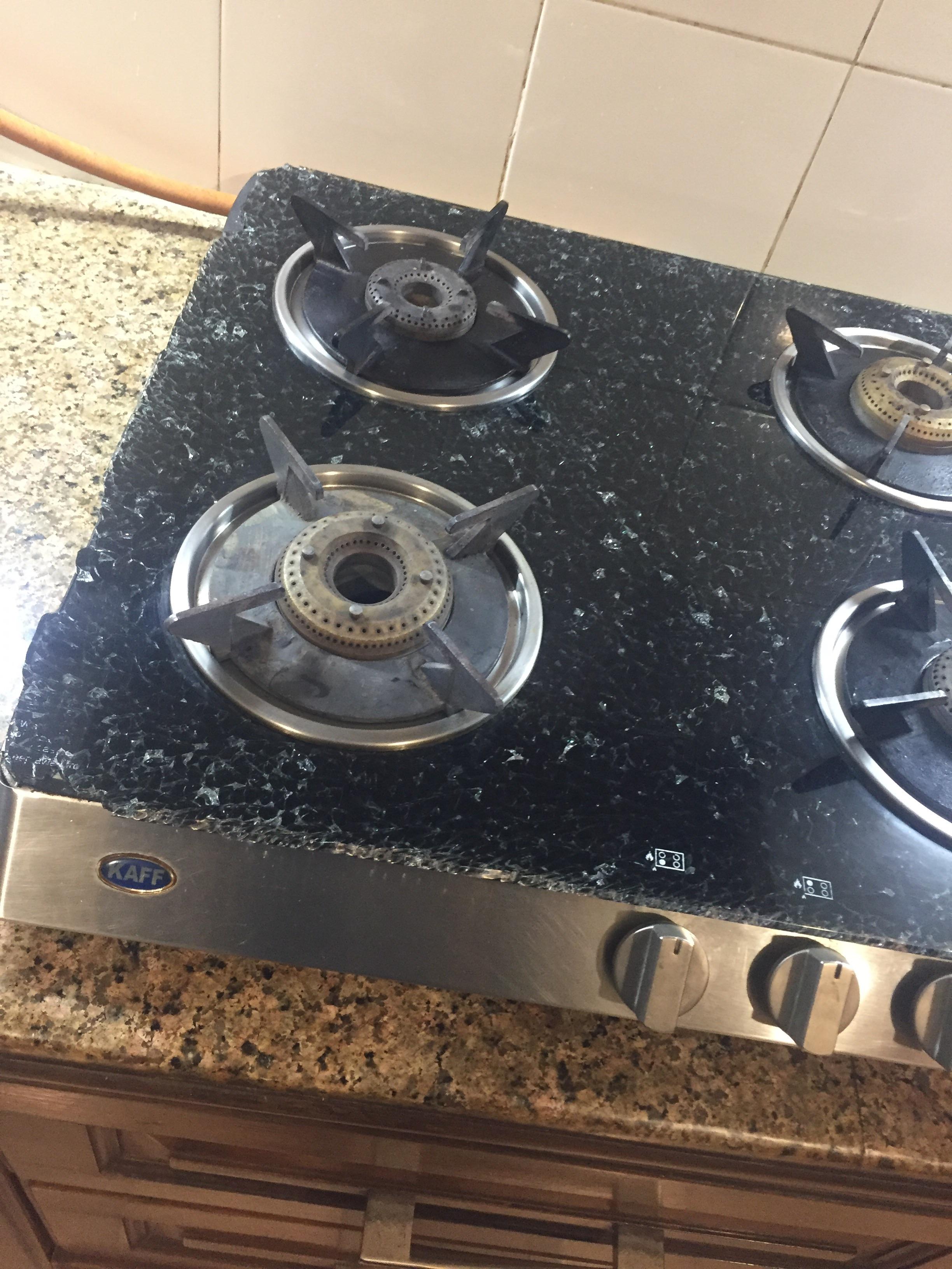 Would anyone be able to tell my why my Gas Stove glass has shattered