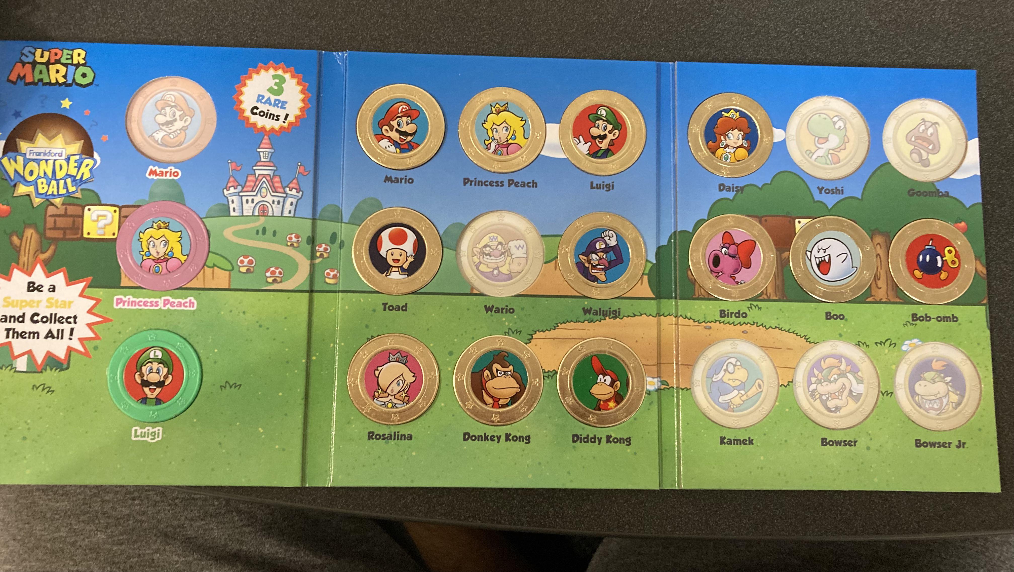 My Mario wonderball coin collection so far. I’m getting there! r/Mario