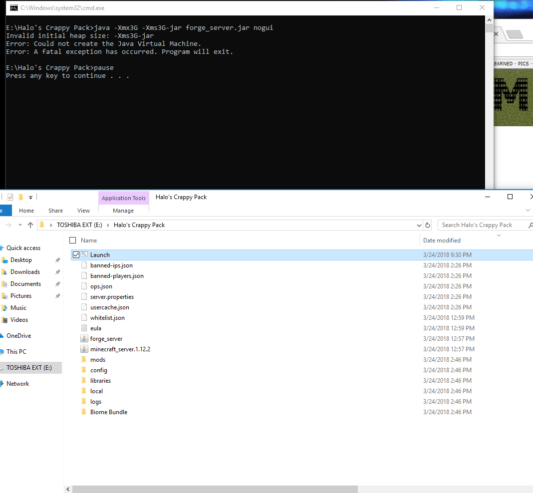 Problems with making server (Invalid Initial heap size) Minecraft